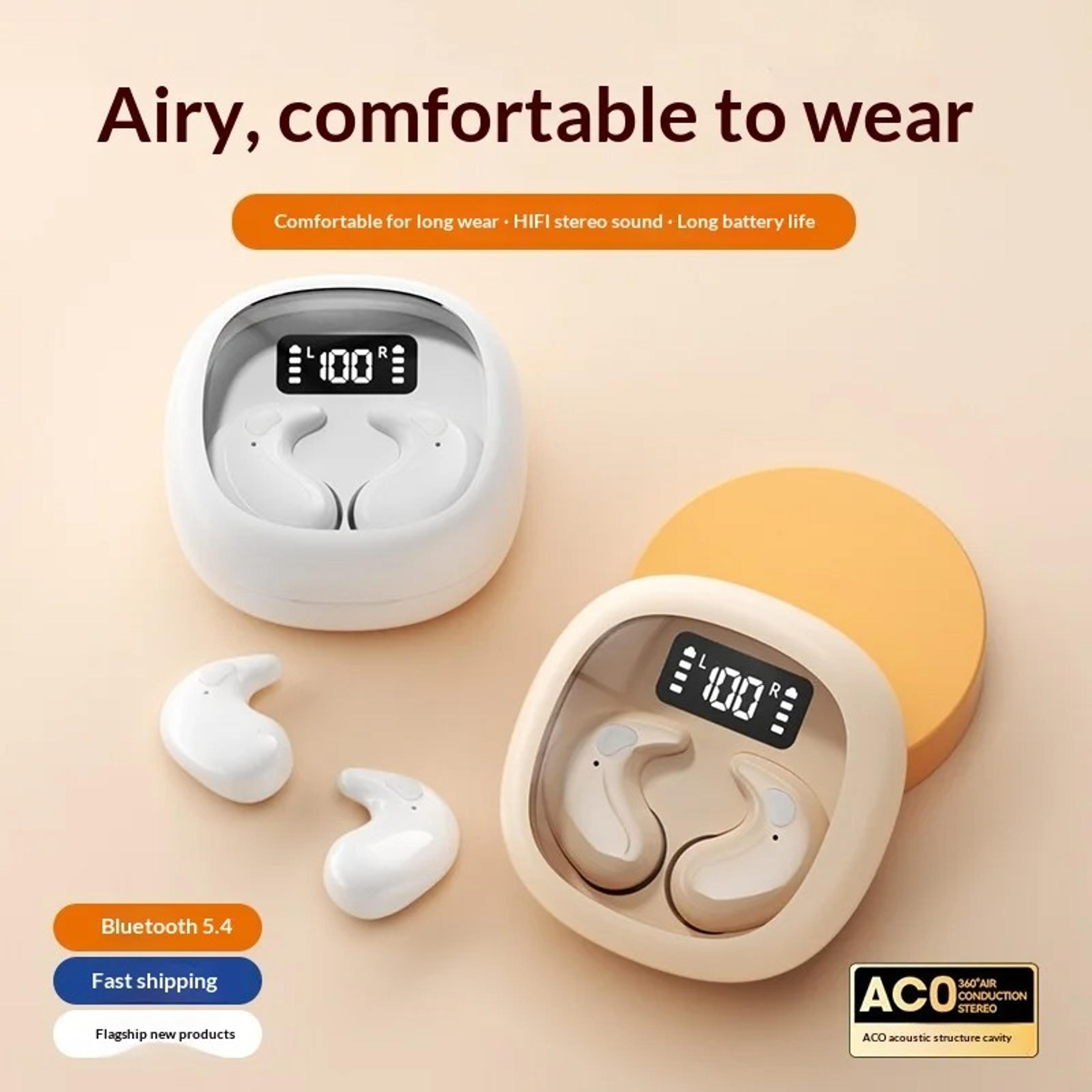 wireless mini bluetooth earbuds with digital display and long battery life