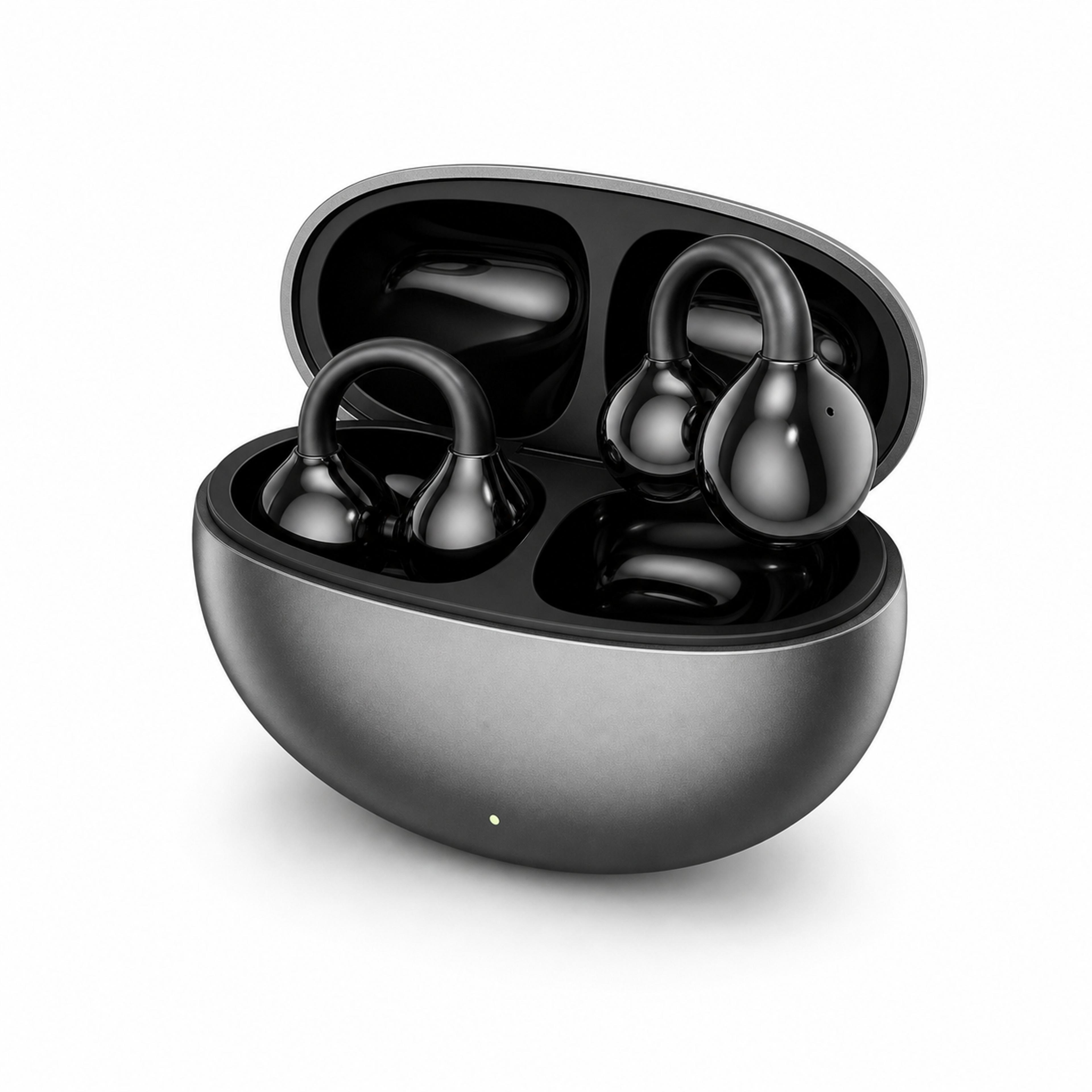 open ear wireless bluetooth earbuds with sport fit and touch control