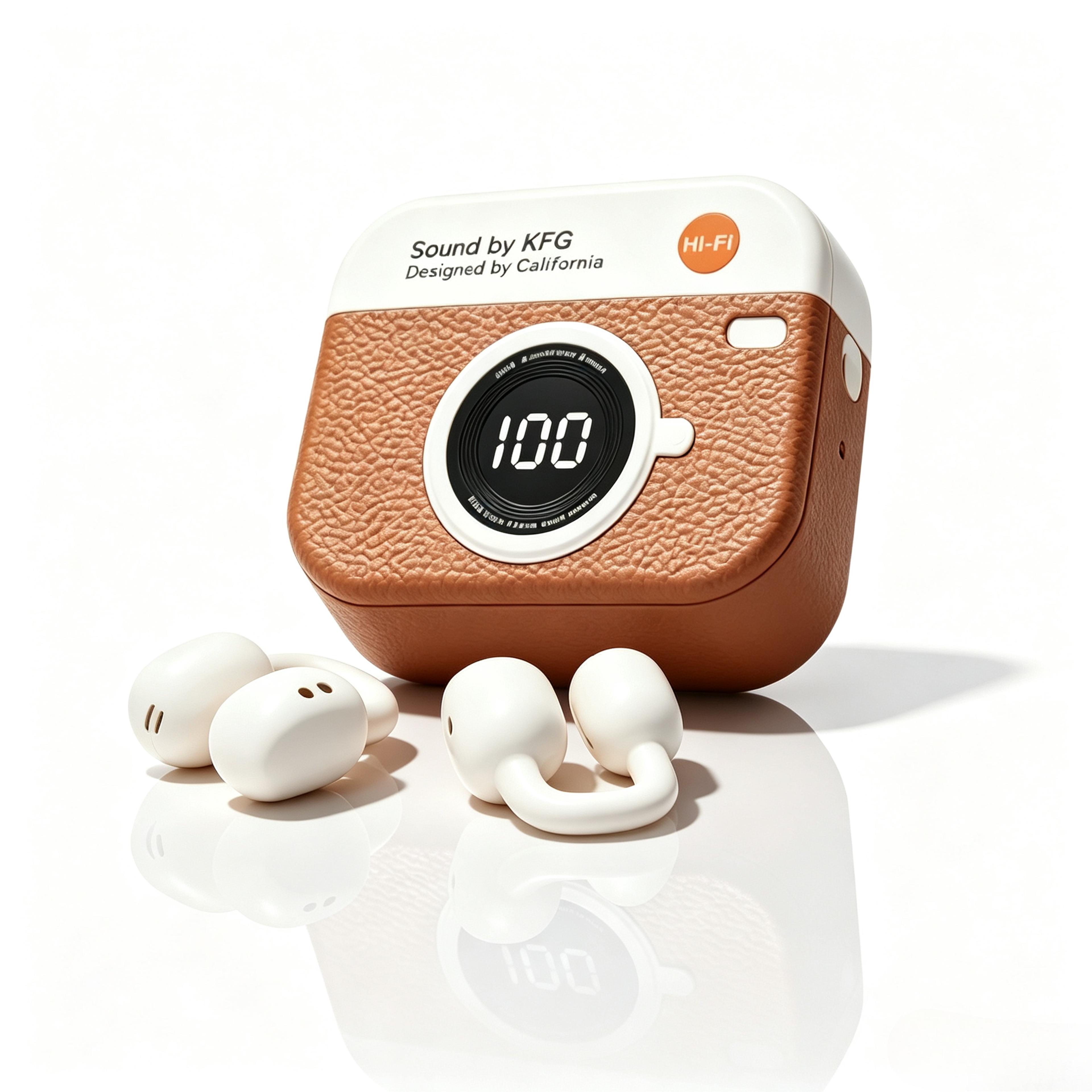 clip on bluetooth earbuds wireless headphones with hd mic