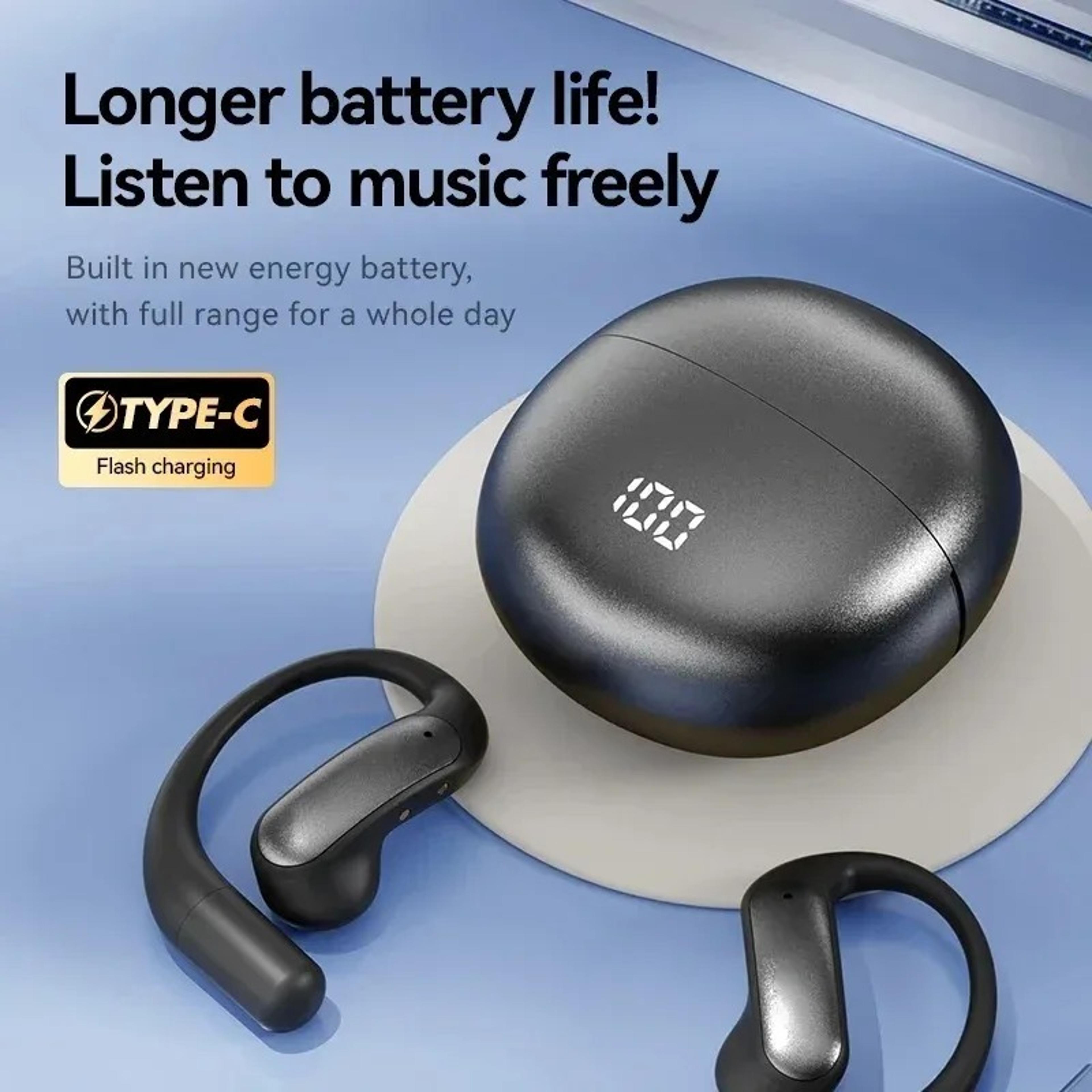 open ear hook headphones bluetooth wireless sports earbuds with smart voice and comfortable fit