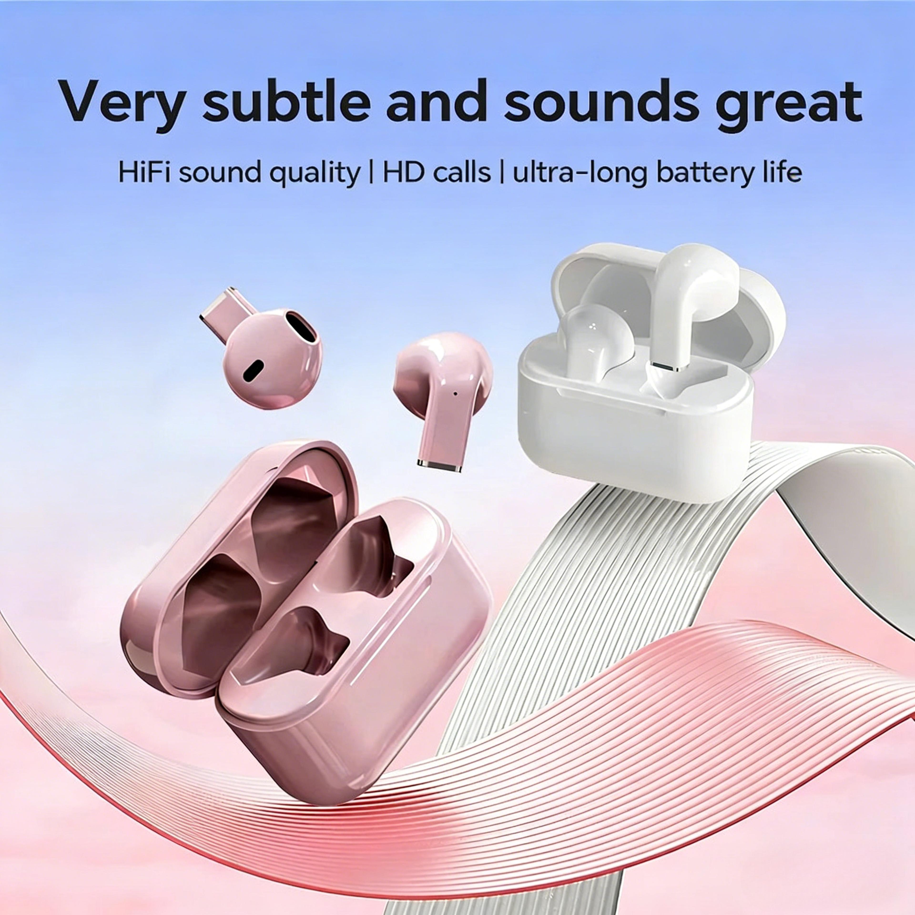 mini wireless bluetooth earbuds with noise cancellation and long battery life