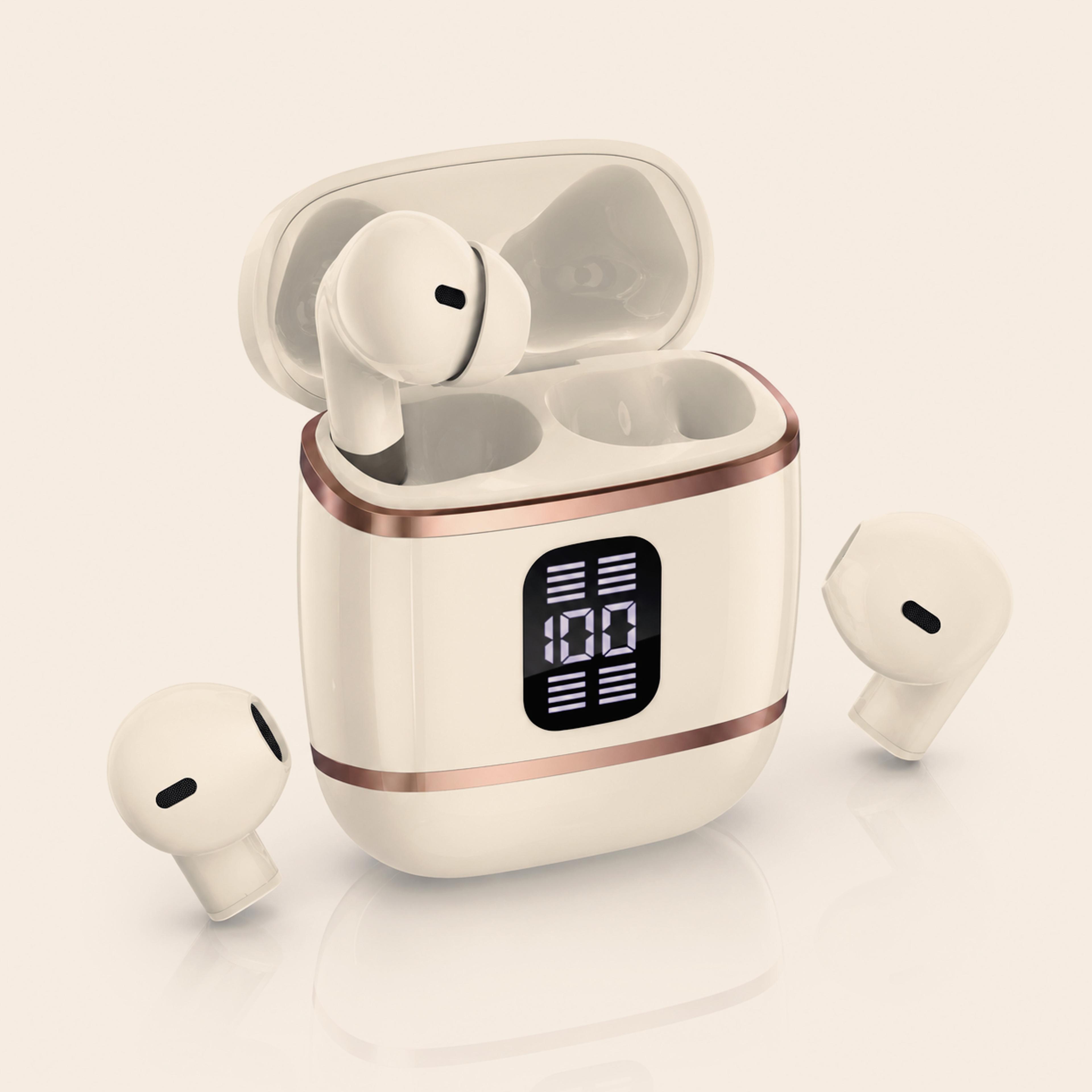 wireless earbuds bluetooth headphones with hifi stereo sound led power display
