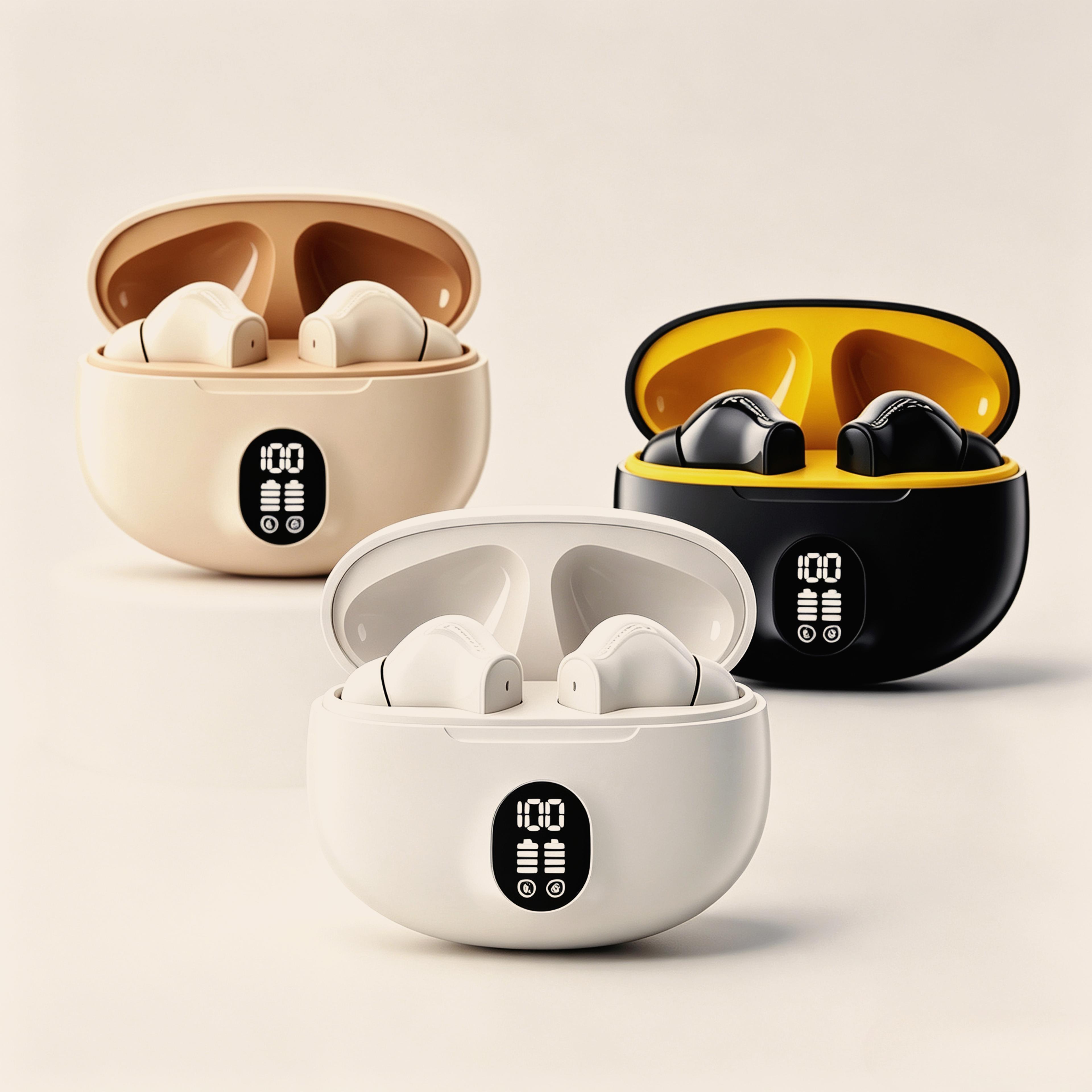 mini slim bluetooth earphones wireless earbuds with noise reduction and built in mic