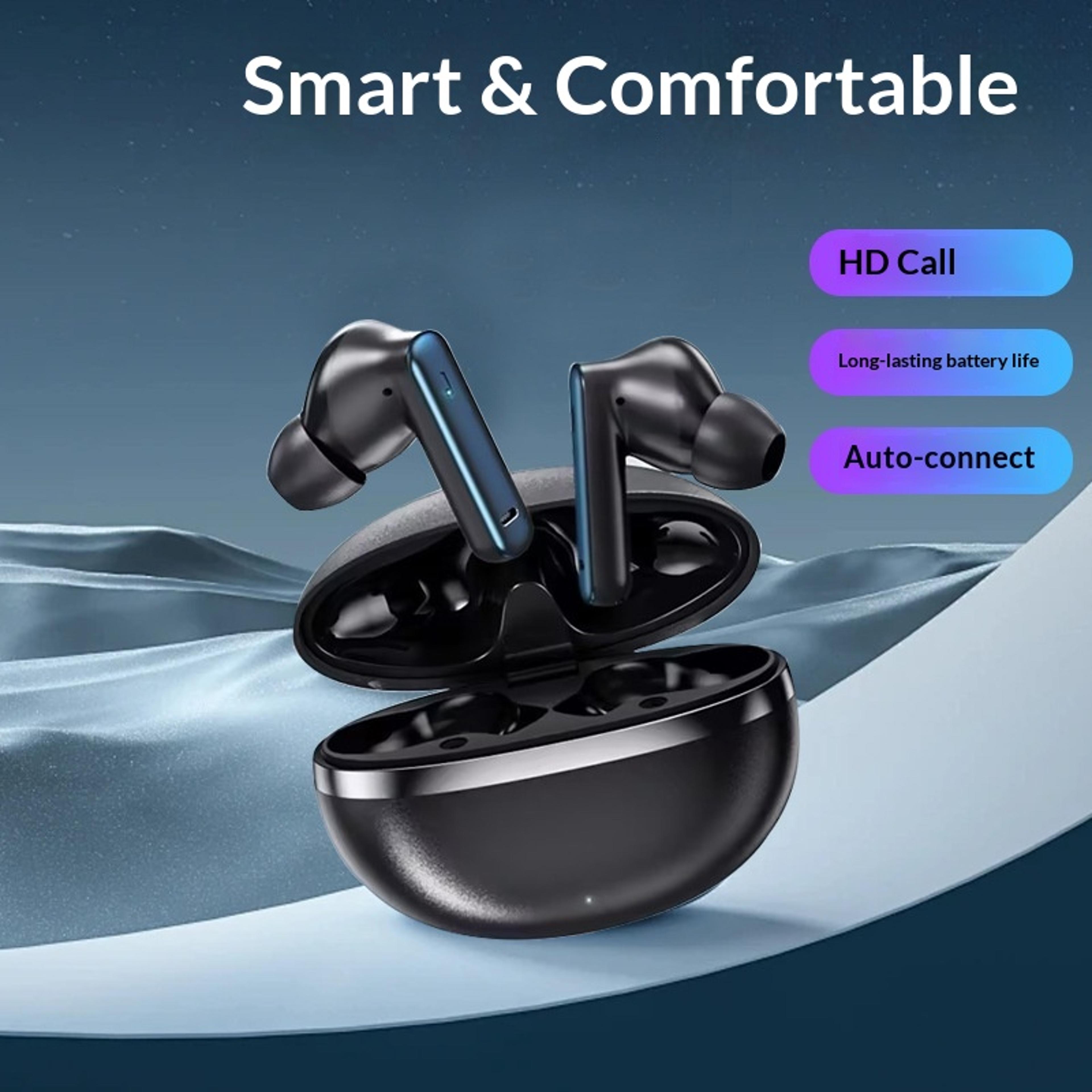 wireless bluetooth earbuds with enc noise reduction hifi sport headphones