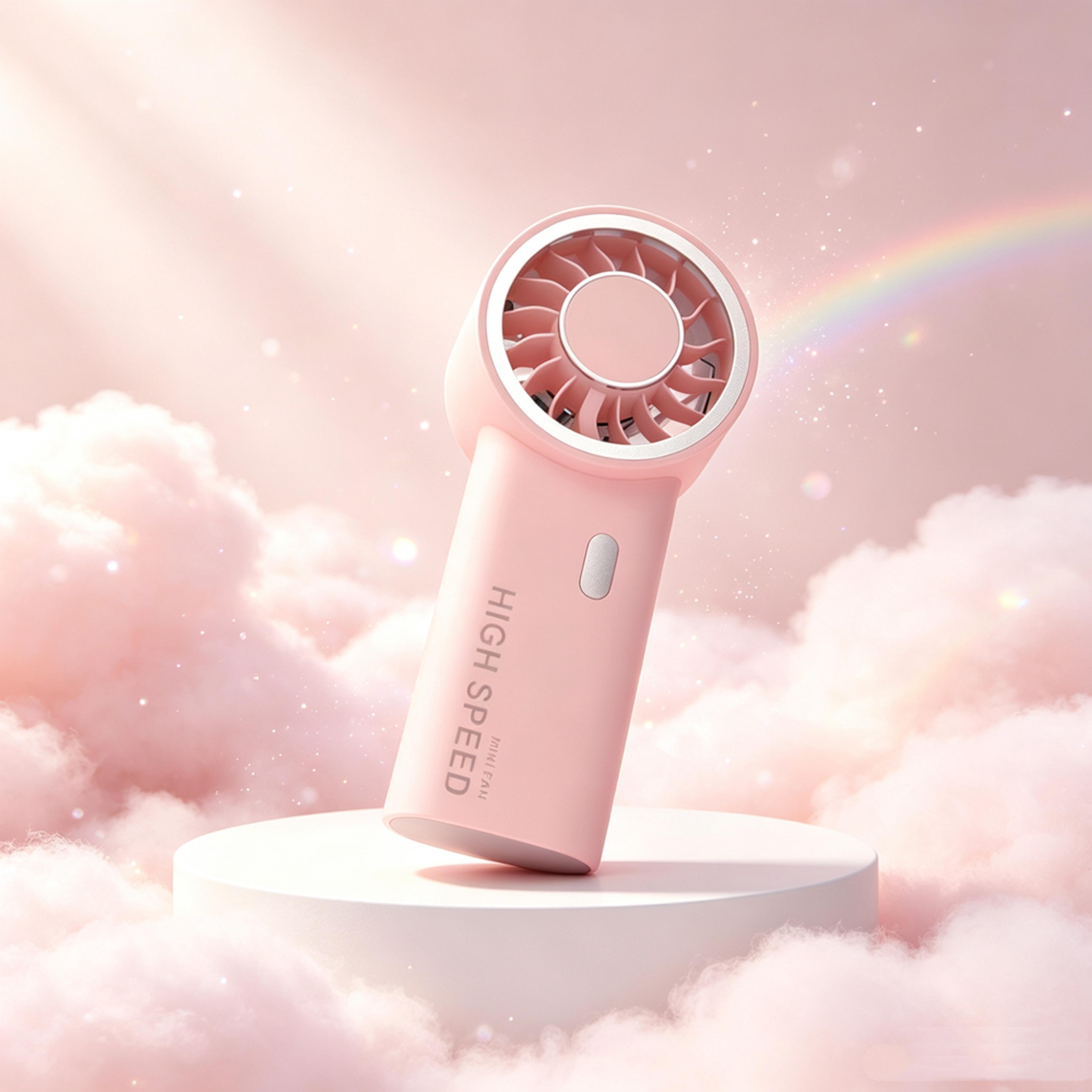 high speed mini handheld fan usb rechargeable portable cooling fan