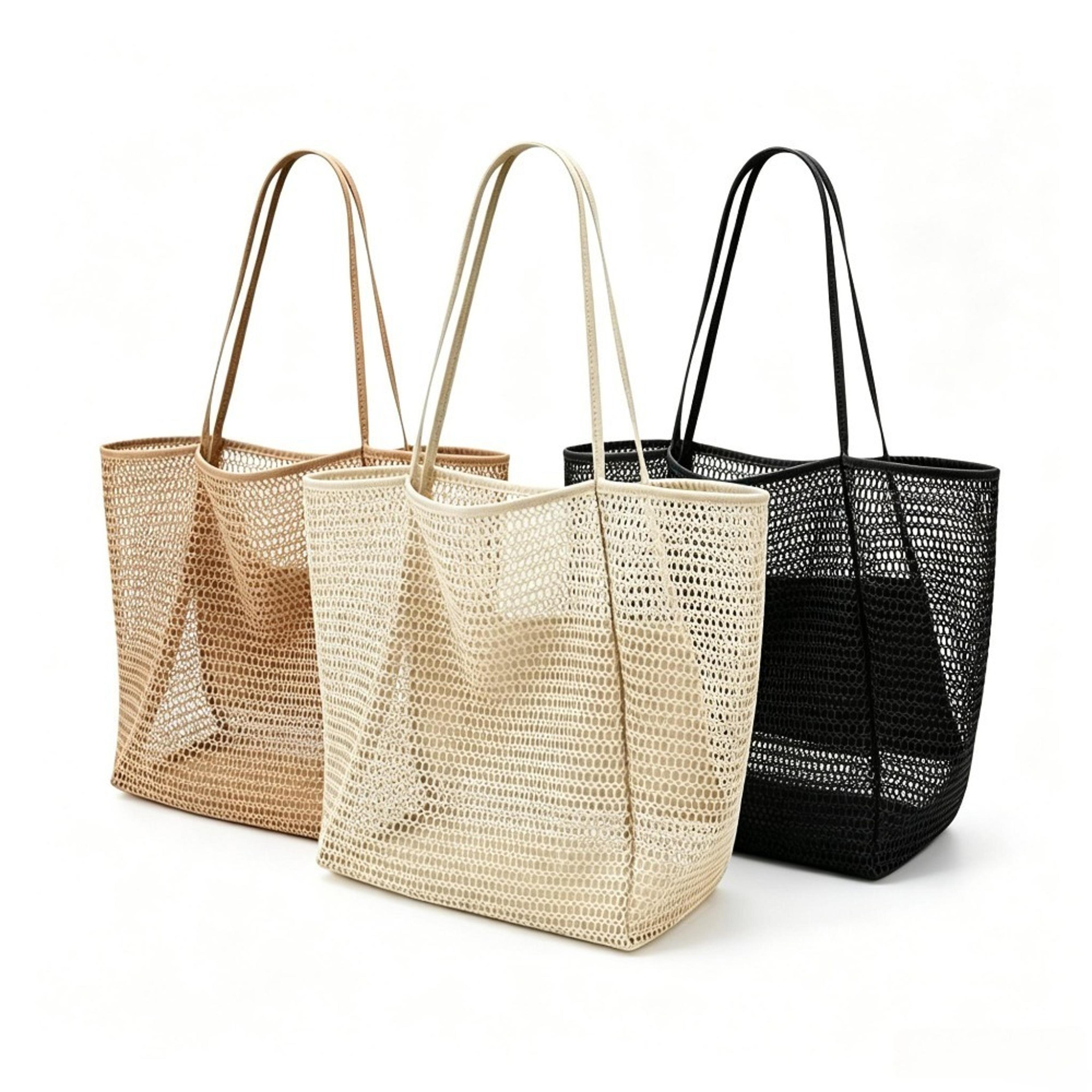 foldable mesh beach bag large capacity travel and shopping tote
