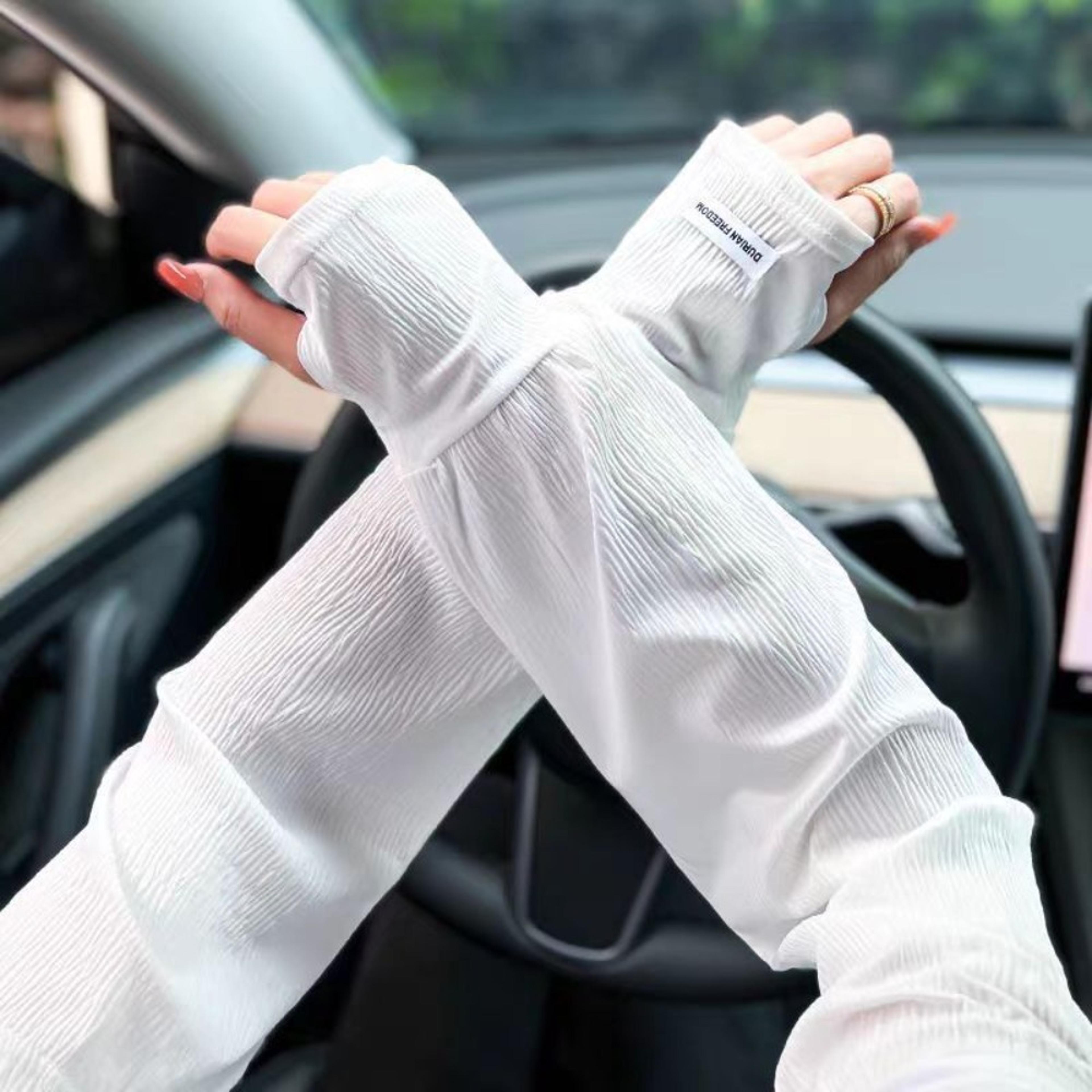 womens ice silk sleeves with breathable sun protection