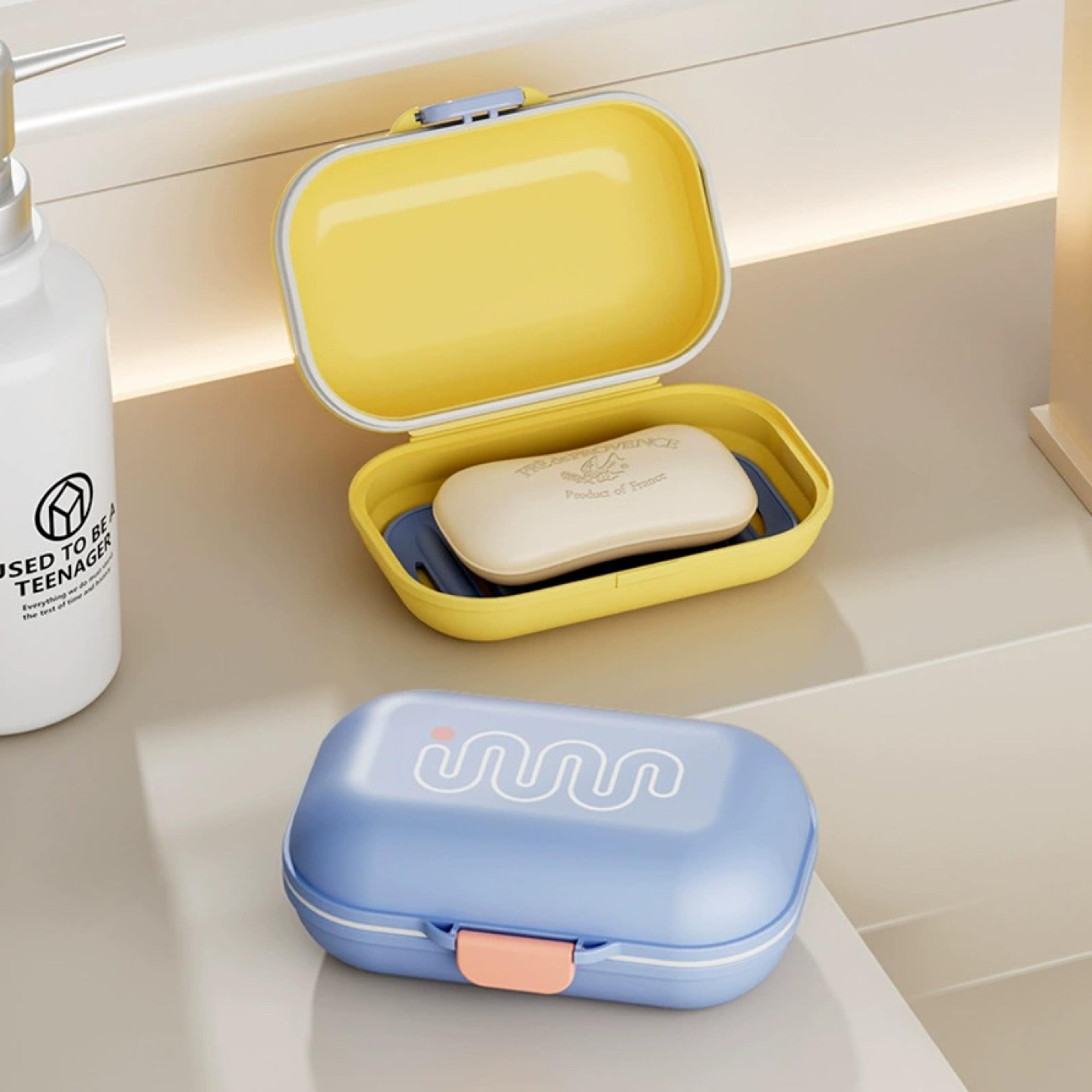 travel soap case with lid leakproof portable bar soap holder