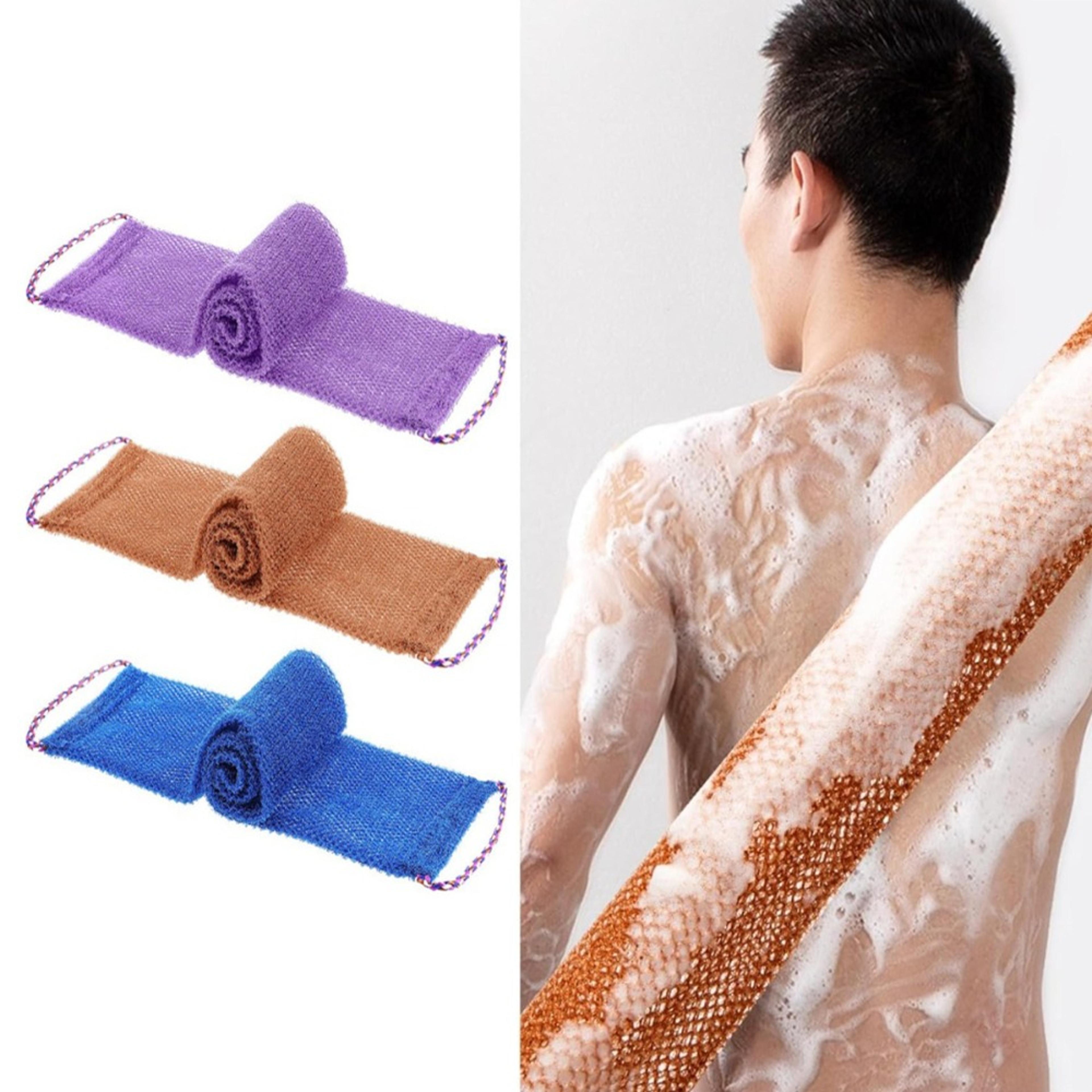 african net sponge back scrubber for smooth full body exfoliation