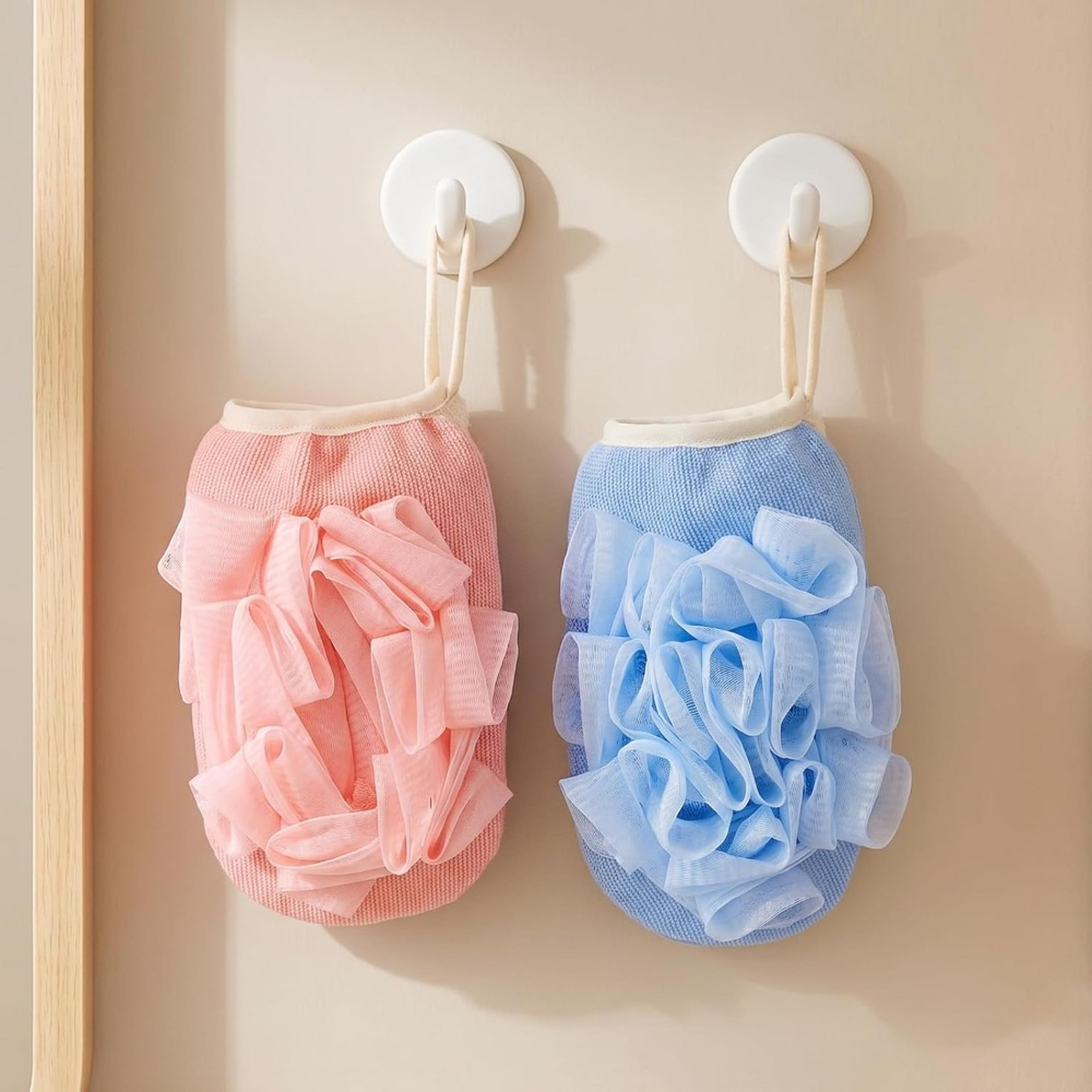 dual sided exfoliating gloves for shower and body cleansing