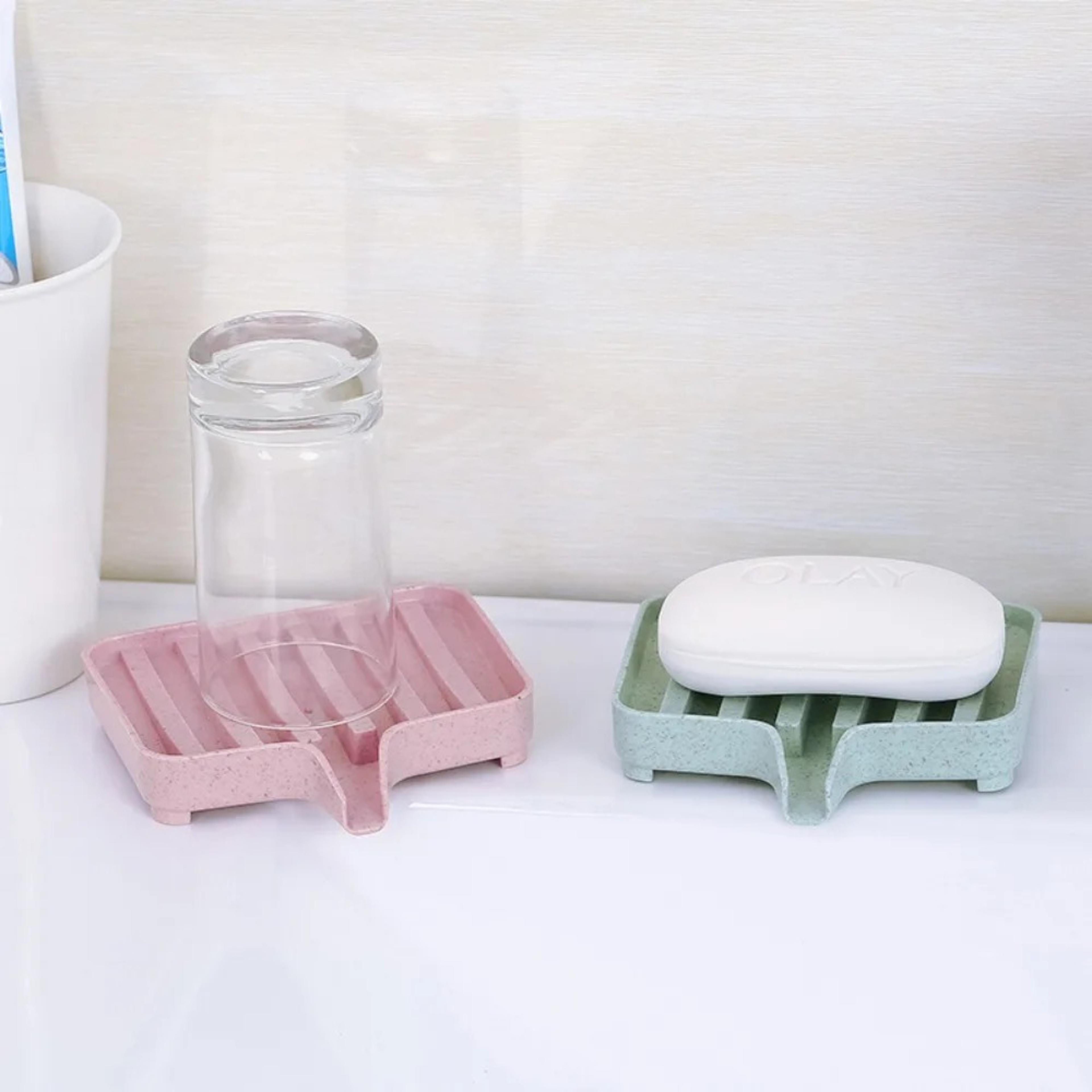 space saving self draining soap dish for bathroom and kitchen
