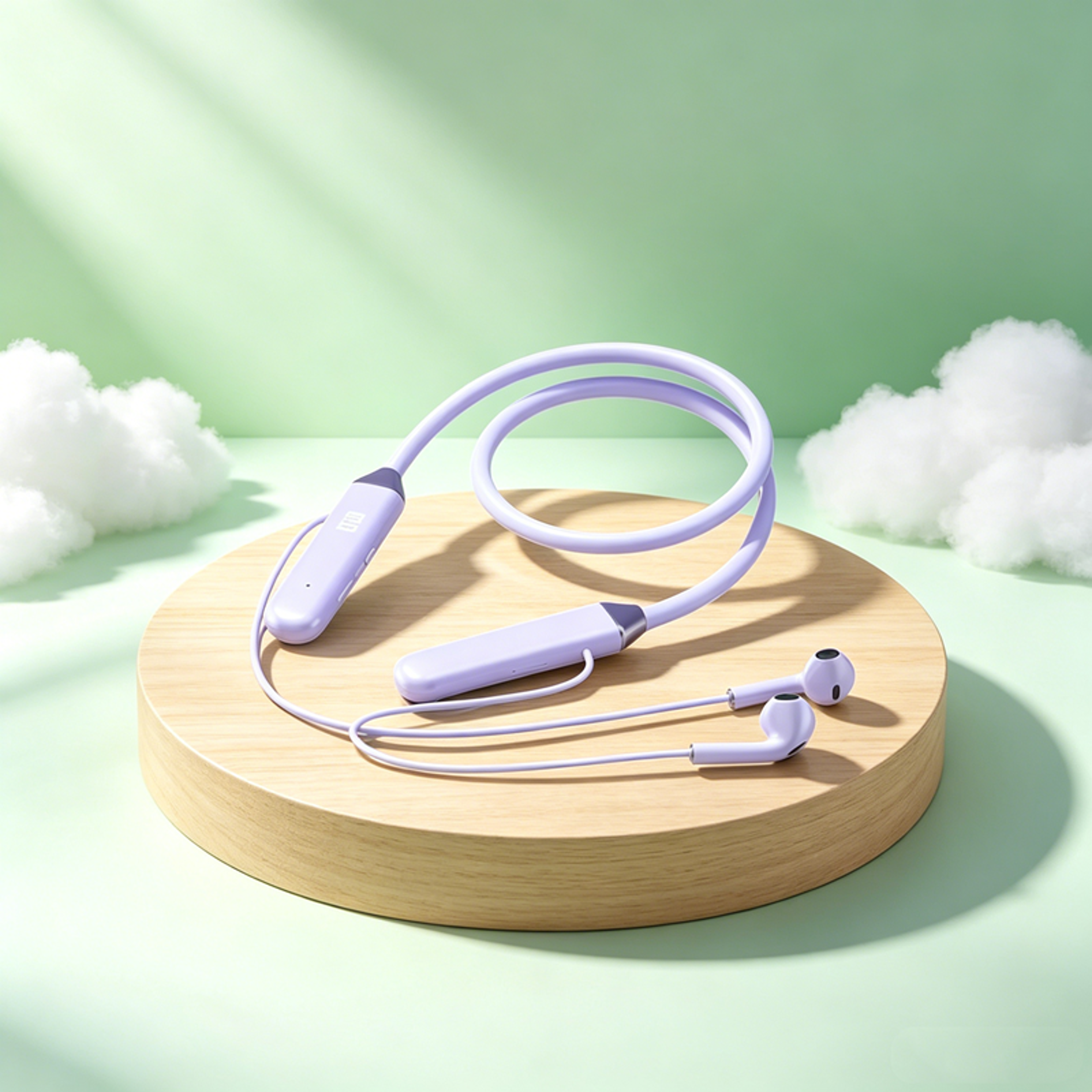 pulsefit wireless neckband earbuds with hifi sound and led display