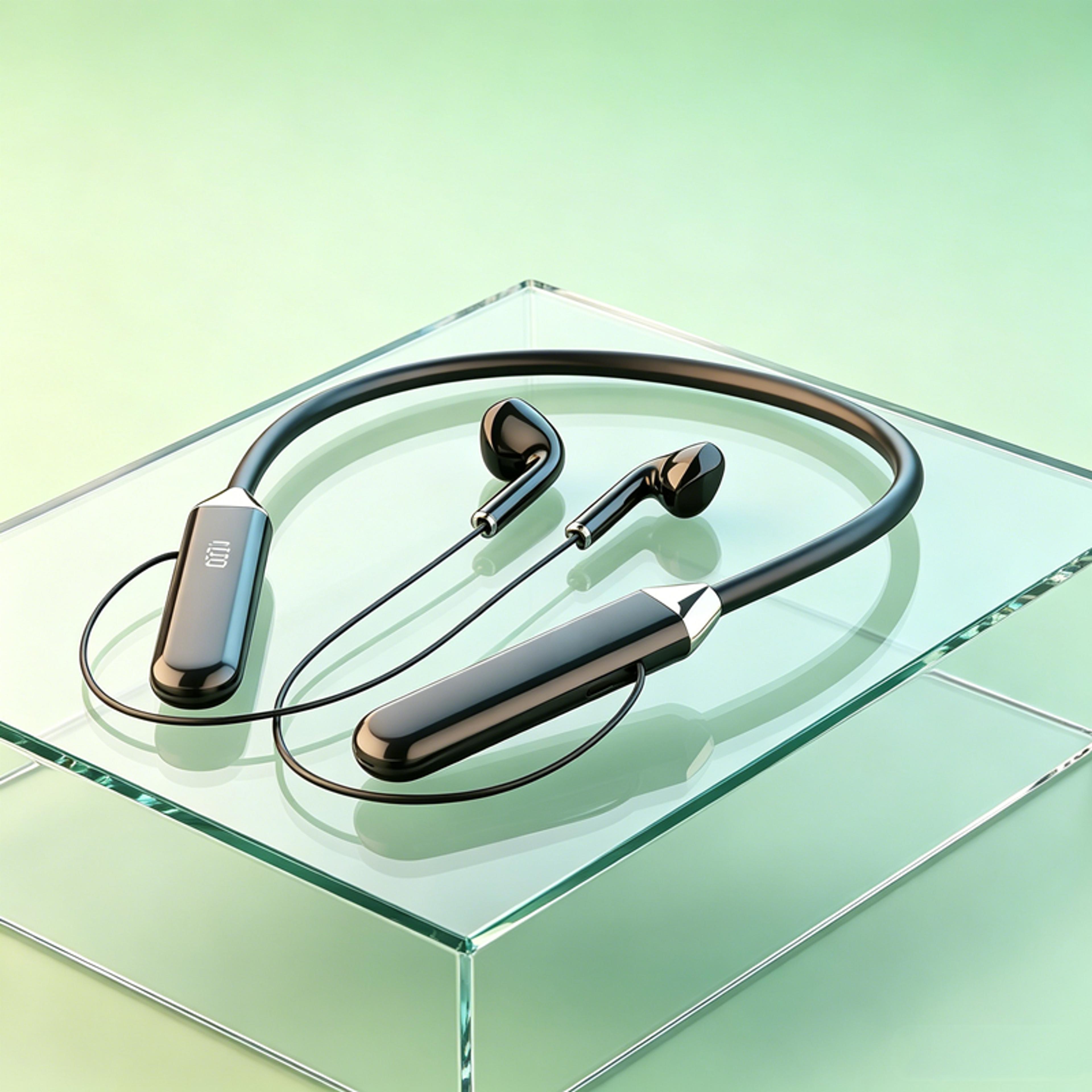 magnetic bluetooth neckband headphones with waterproof sports earbuds and mic
