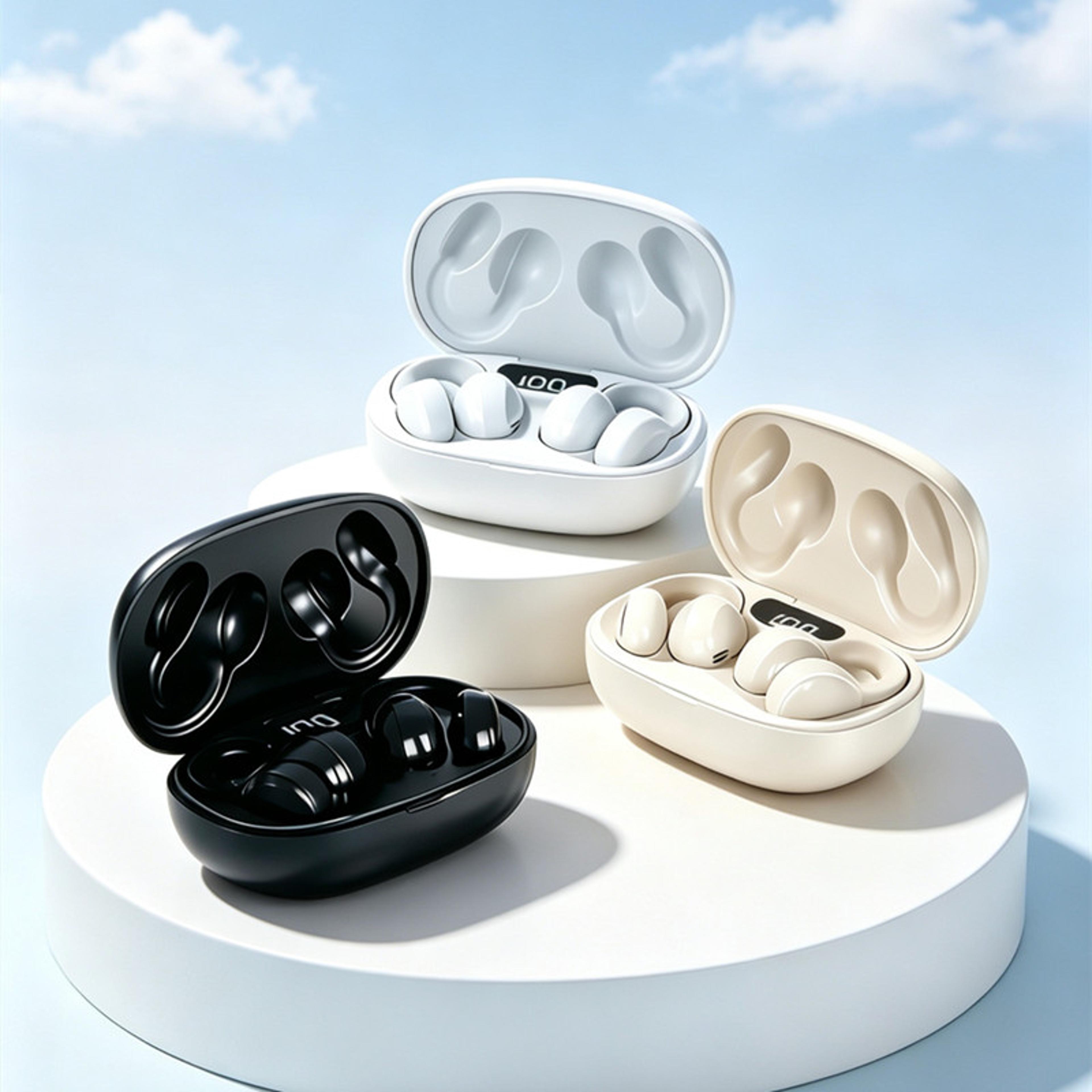 touch control wireless earbuds with led power display and noise reduction