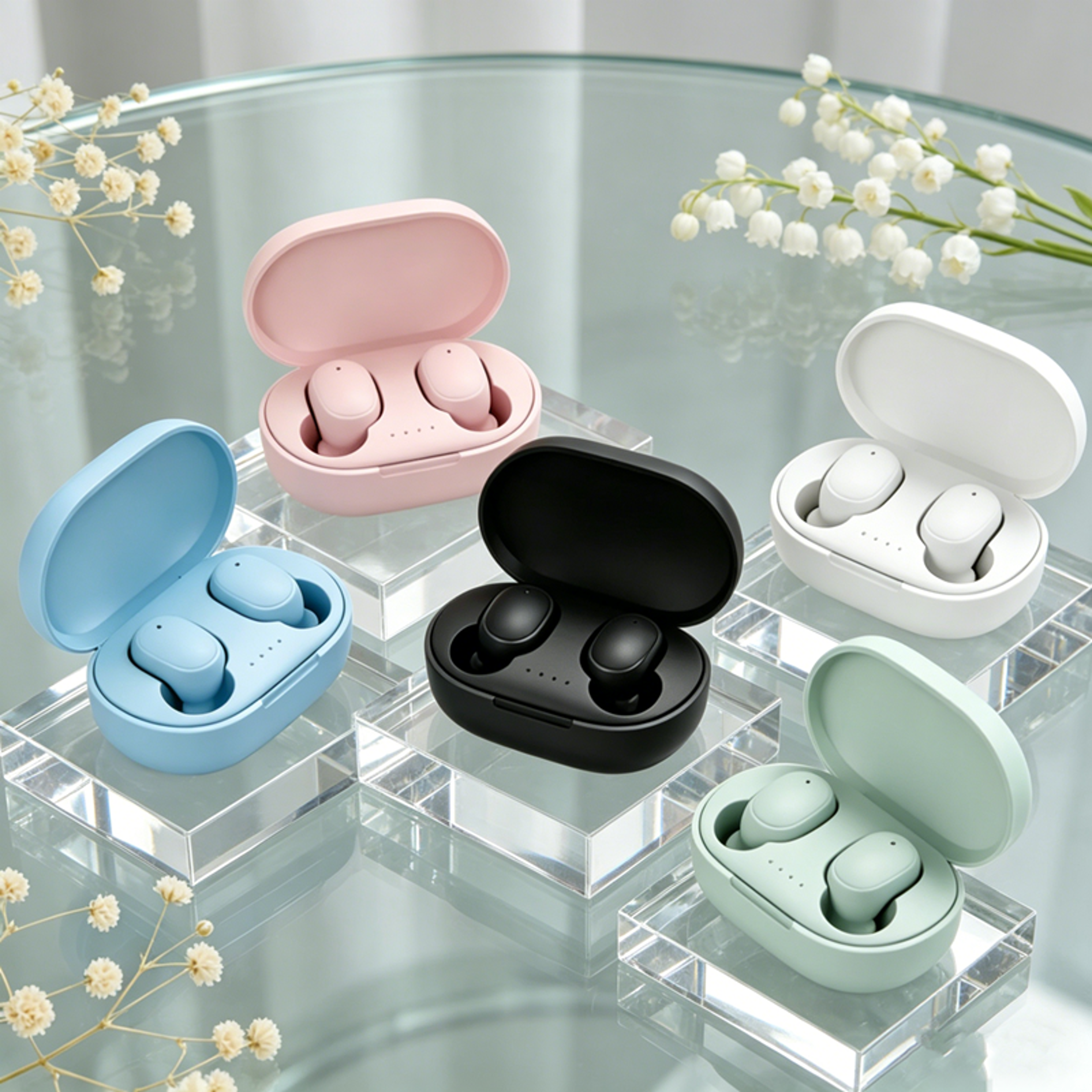 wireless bluetooth earbuds with hifi stereo sound and mic