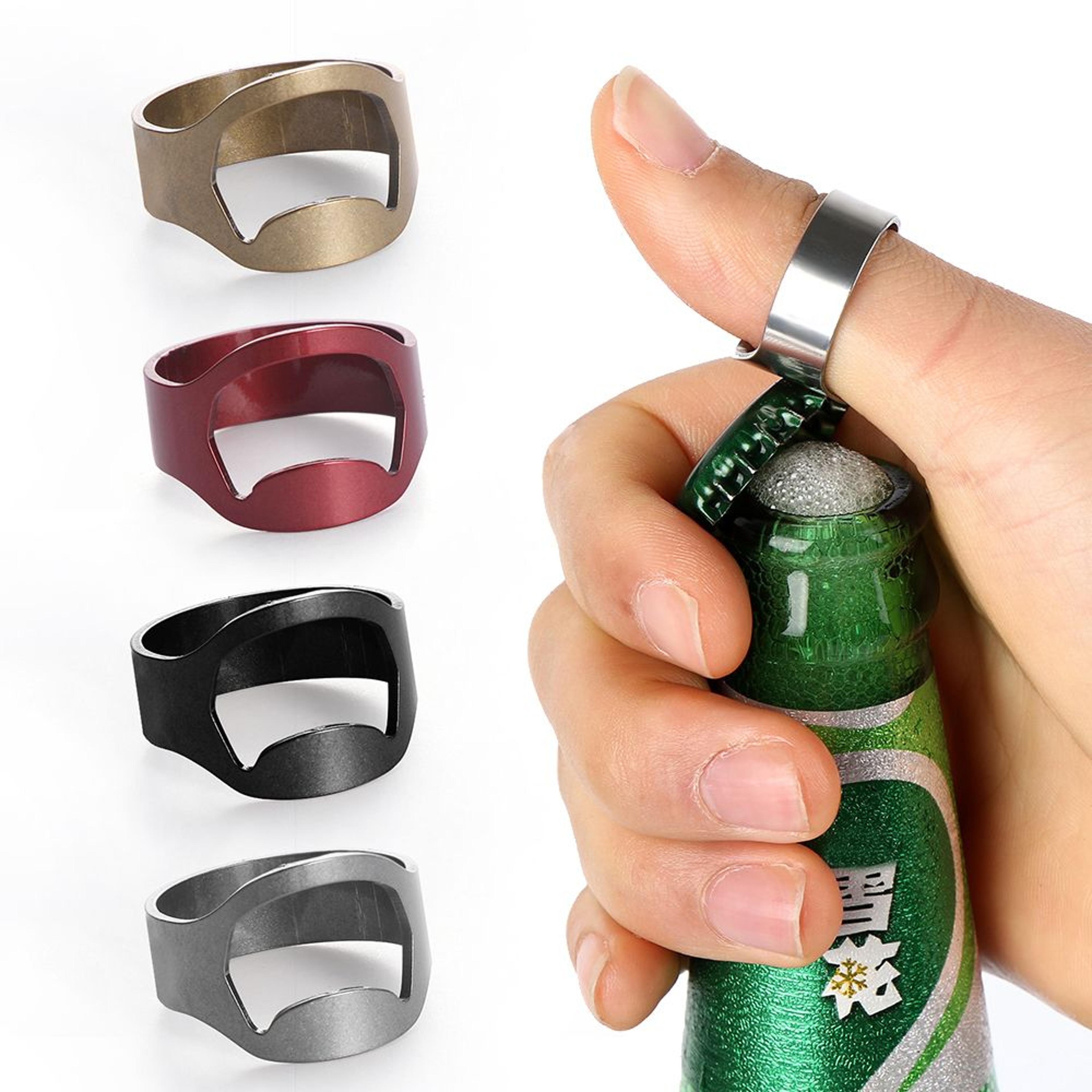 portable stainless steel ring bottle opener for parties and bars
