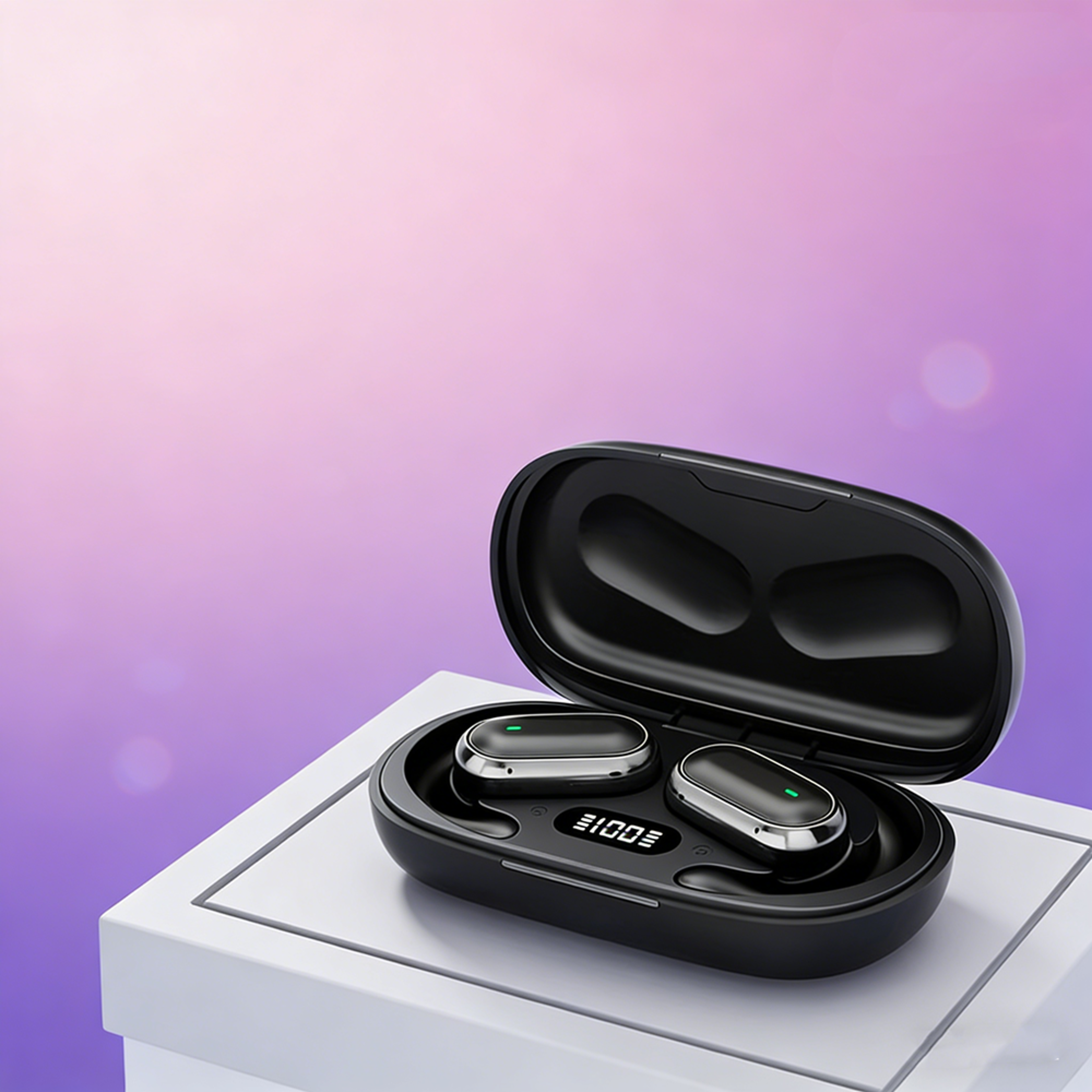 airview ows open ear wireless earbuds with led display