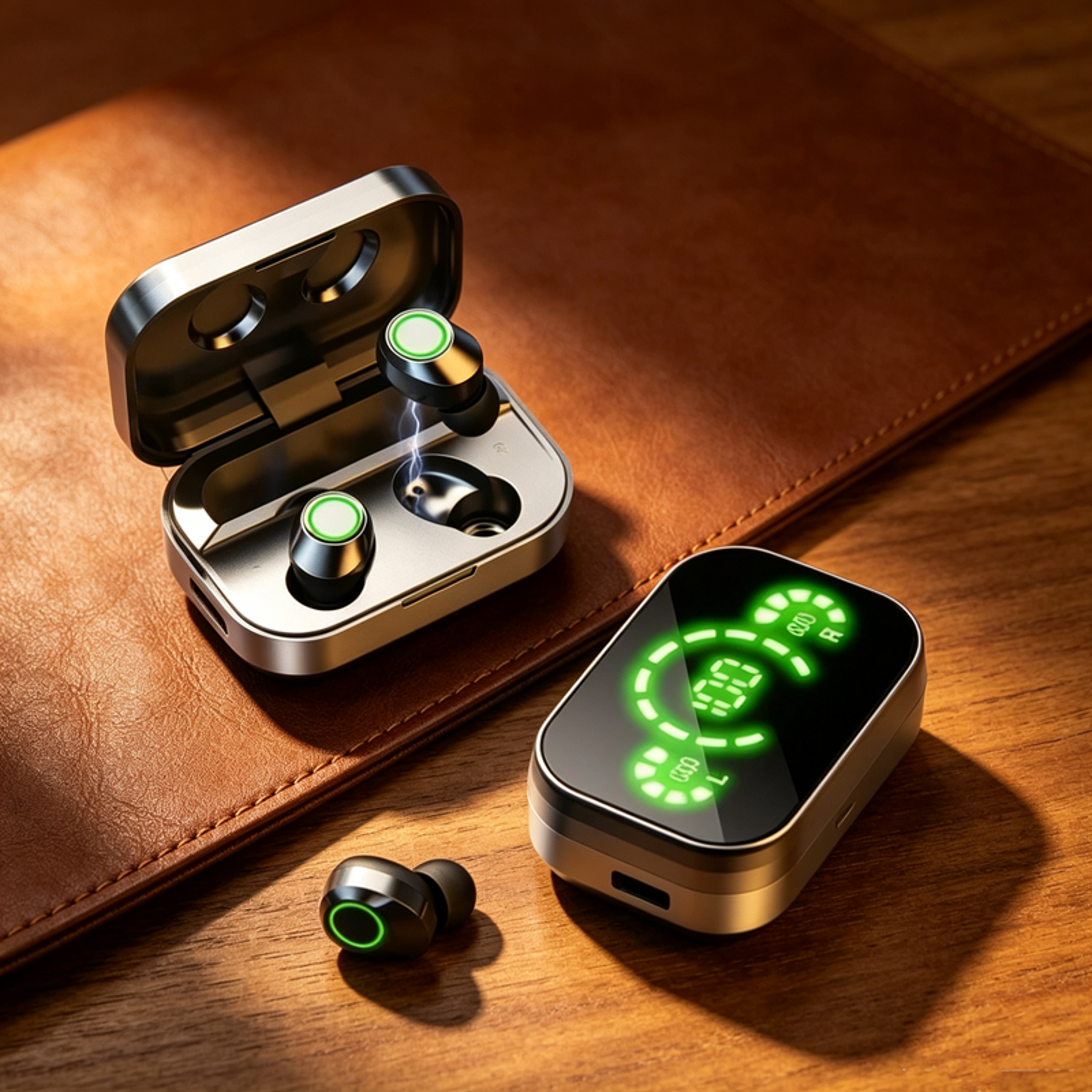 mini noise reducing bluetooth earbuds with microphone