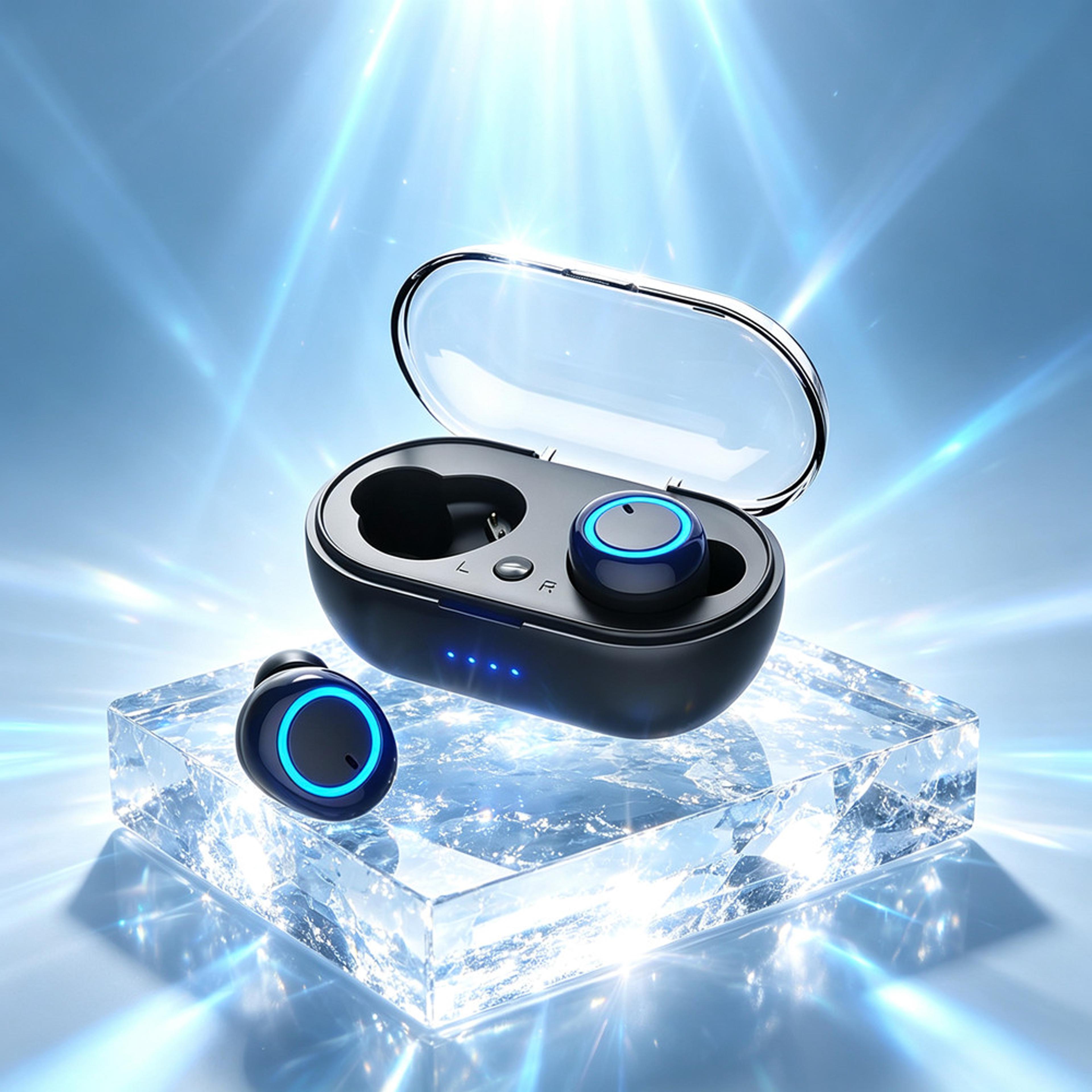 bluetooth wireless earbuds with microphone and stereo sound