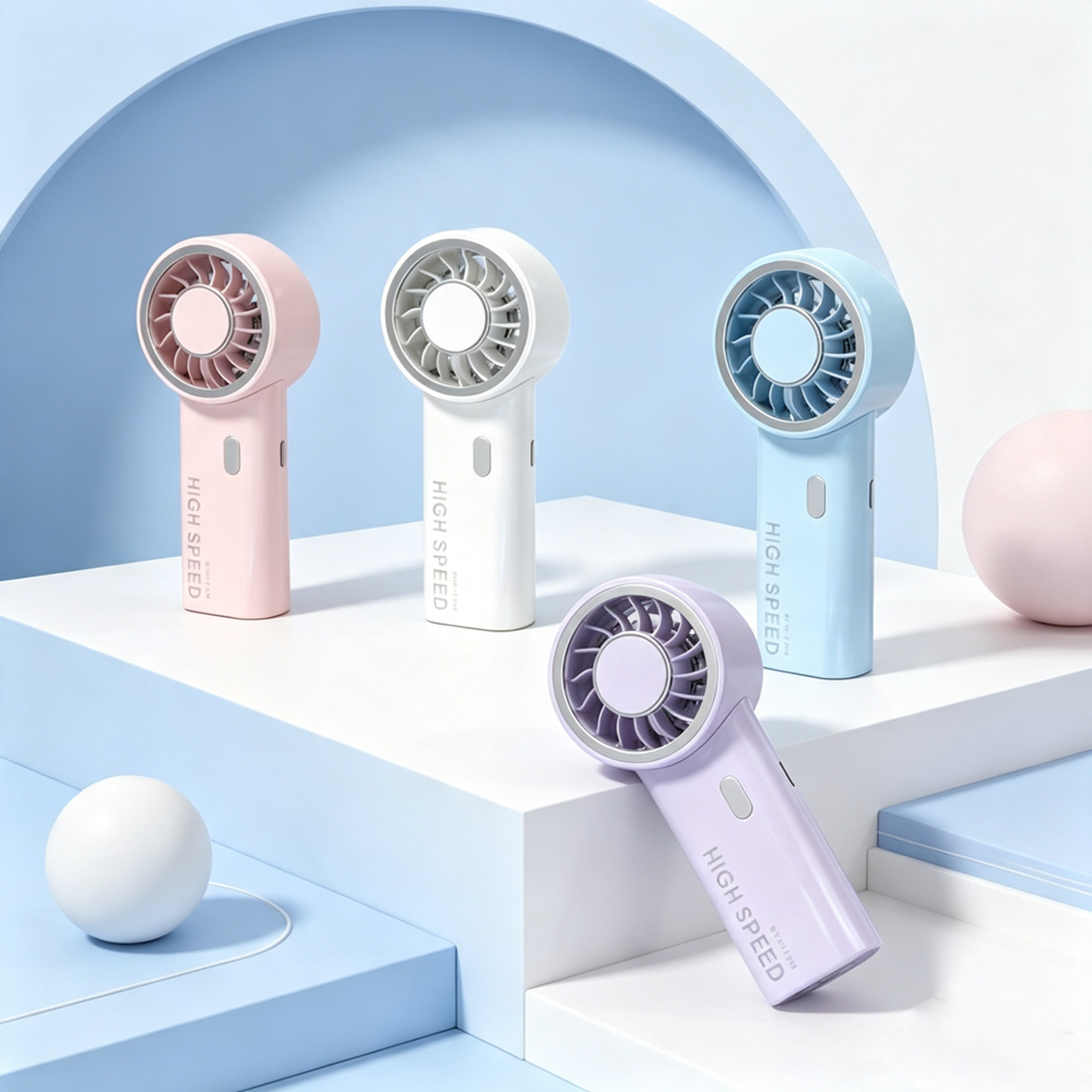mini portable fan speed rechargeable handheld and desk fan