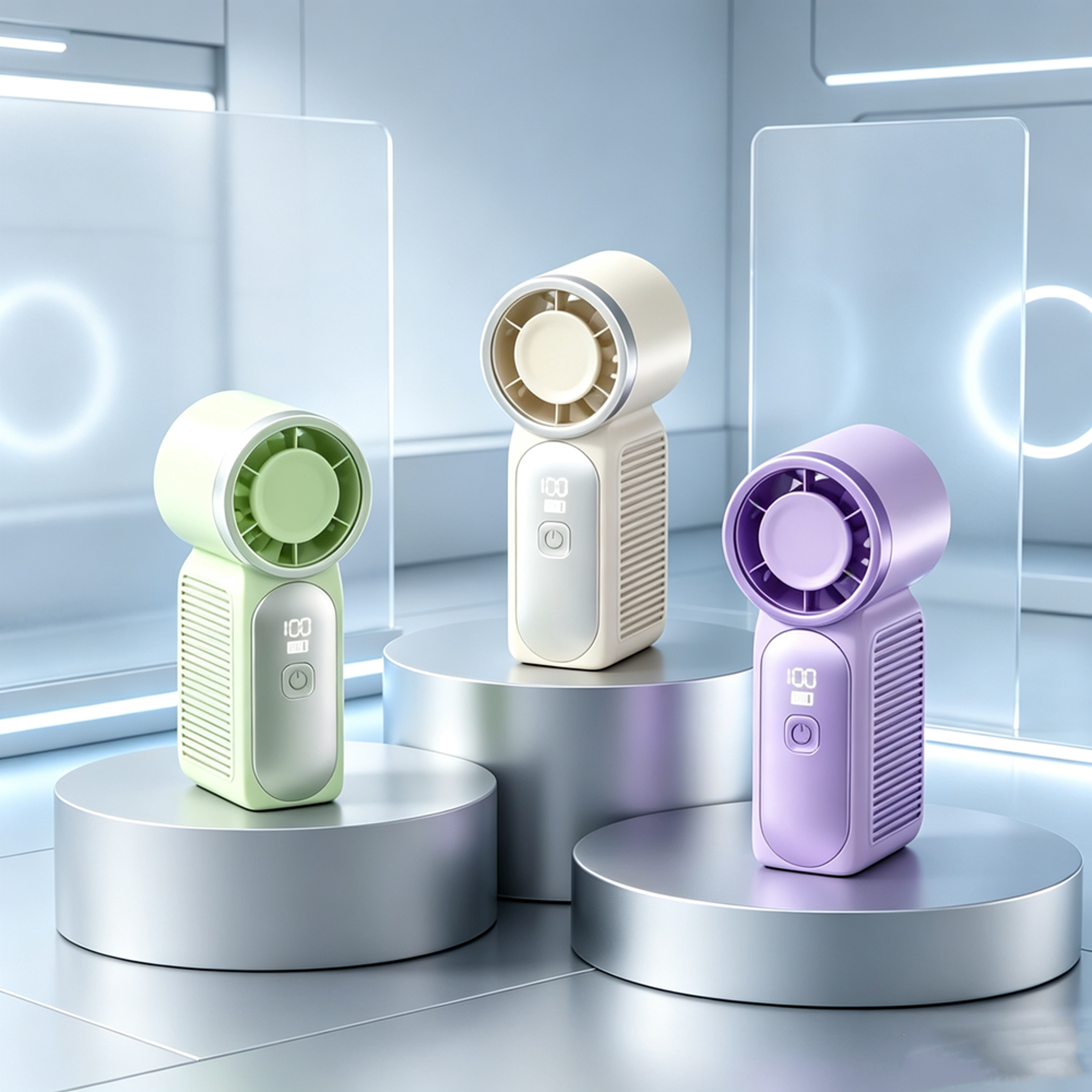 high capacity portable rechargeable fan with power bank