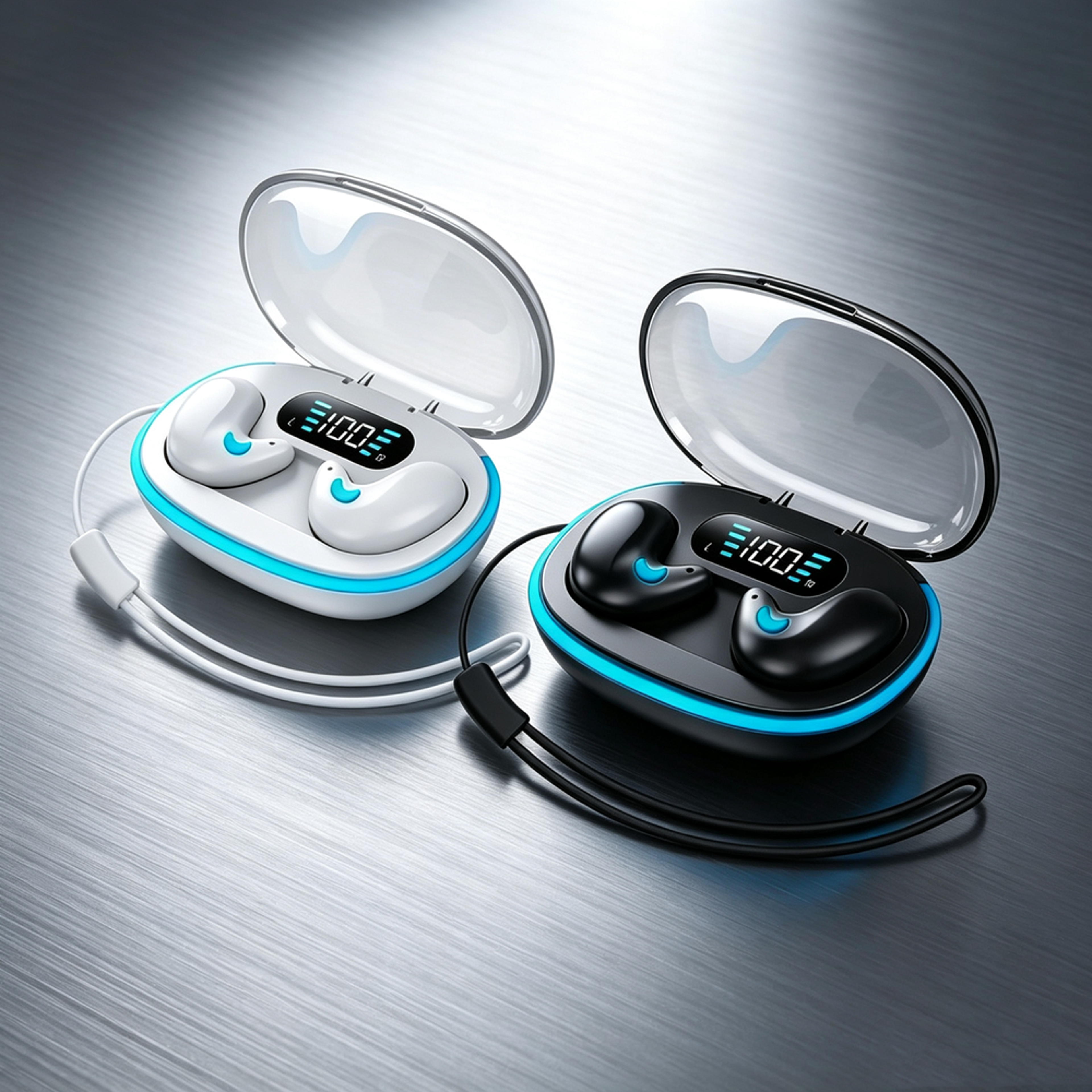 compact bluetooth earbuds with wireless charging case