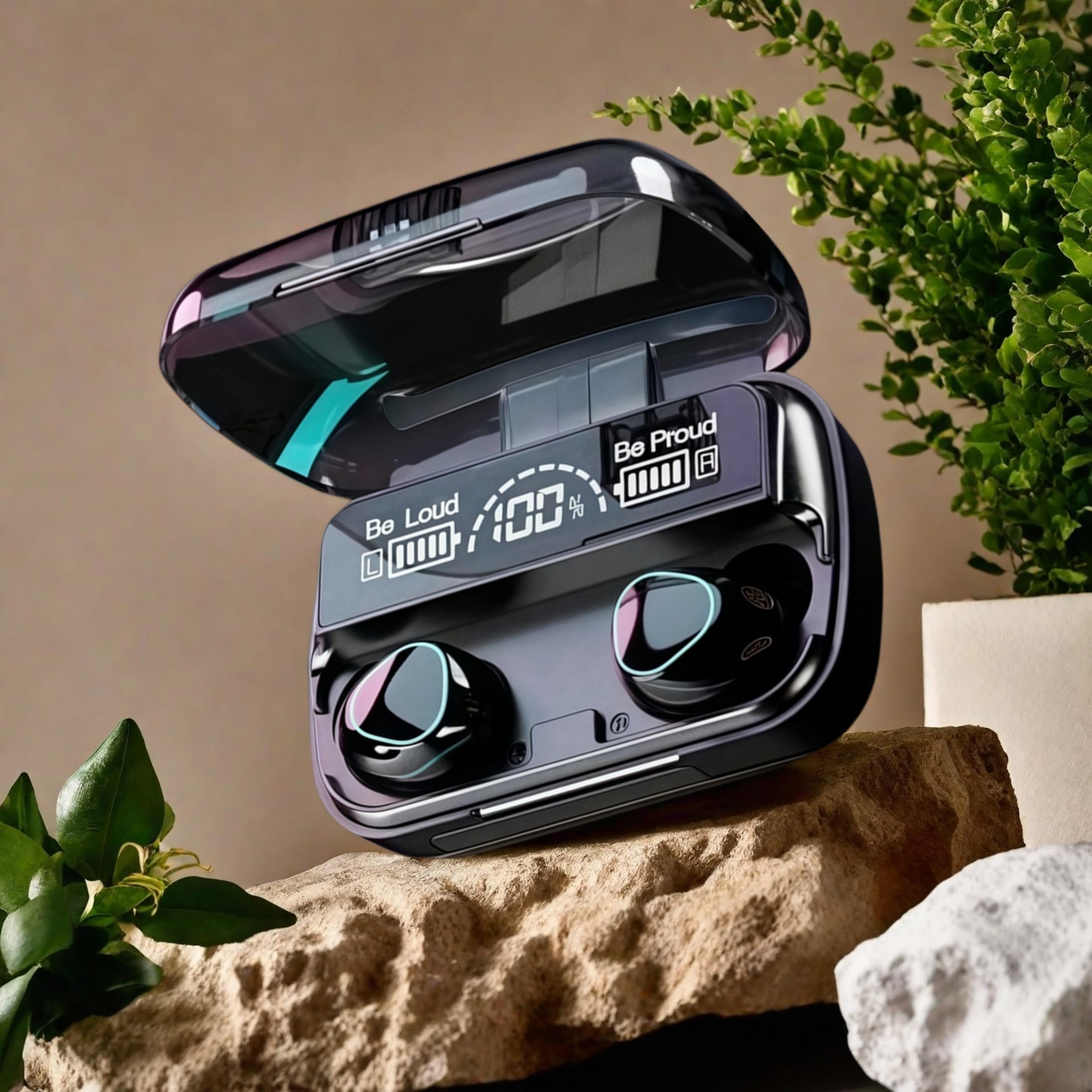 led display wireless bluetooth earbuds with waterproof hands free design