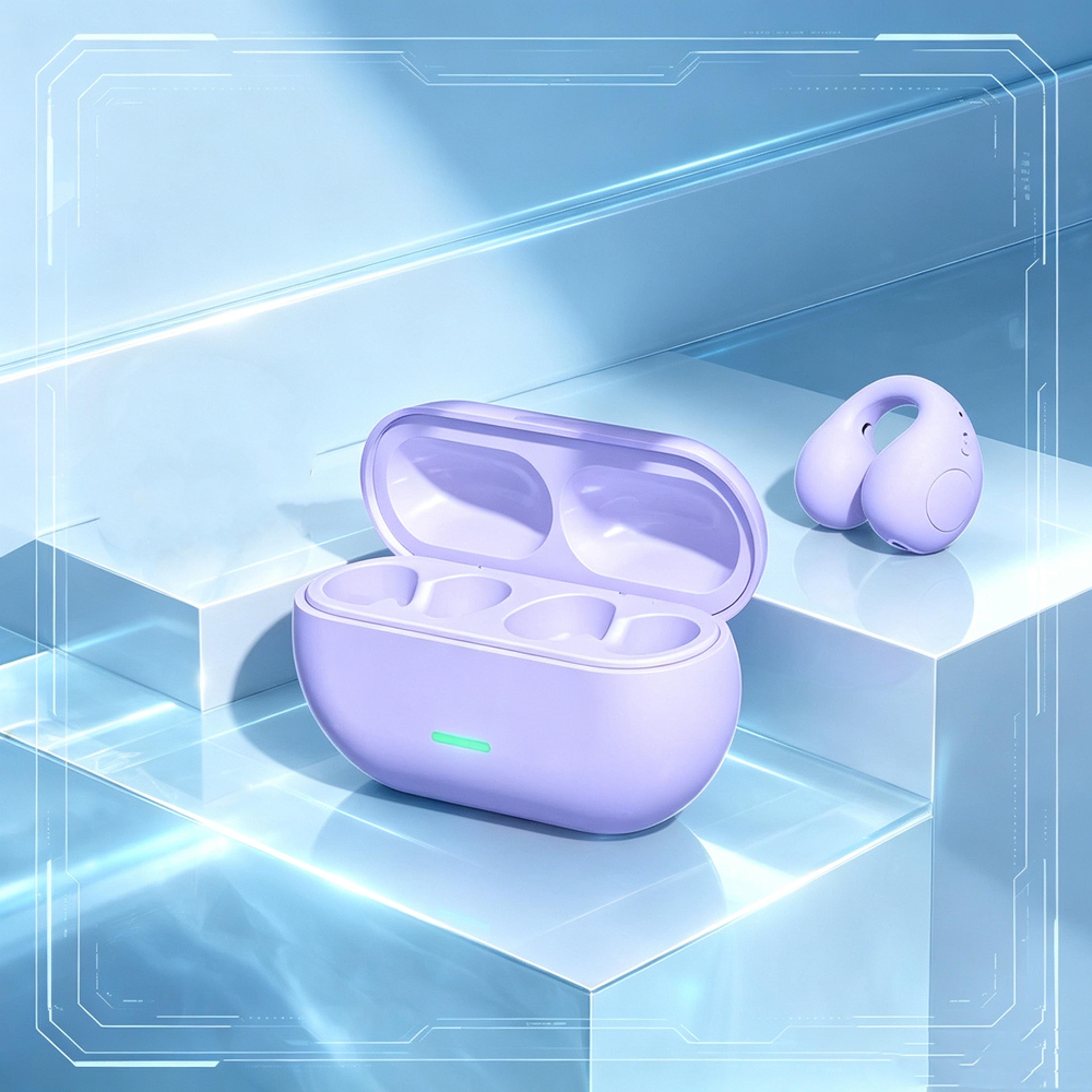 bluetooth open ear clip headphones for clear calls, sports and gaming