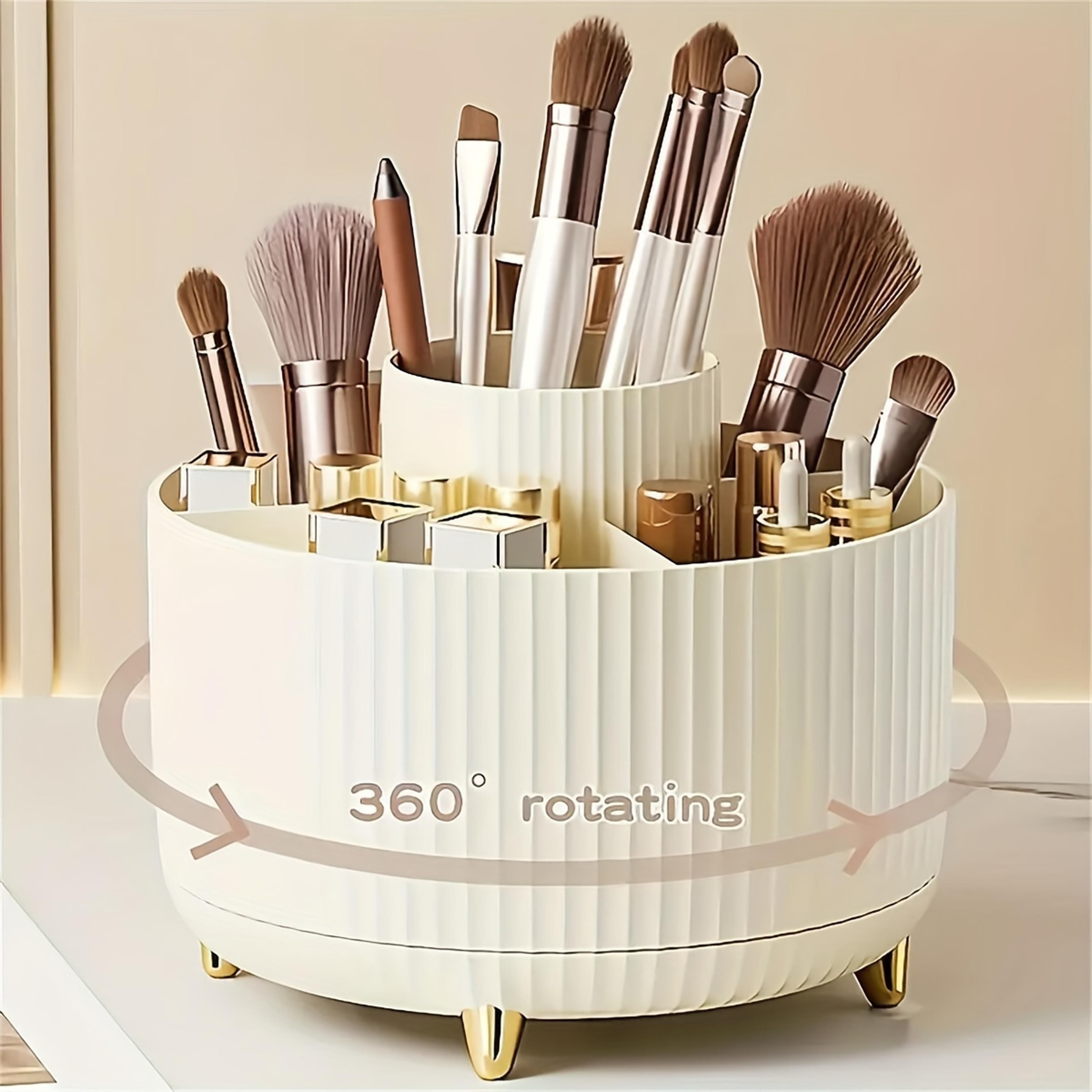 rotating makeup organizer cosmetic storage and vanity organizer