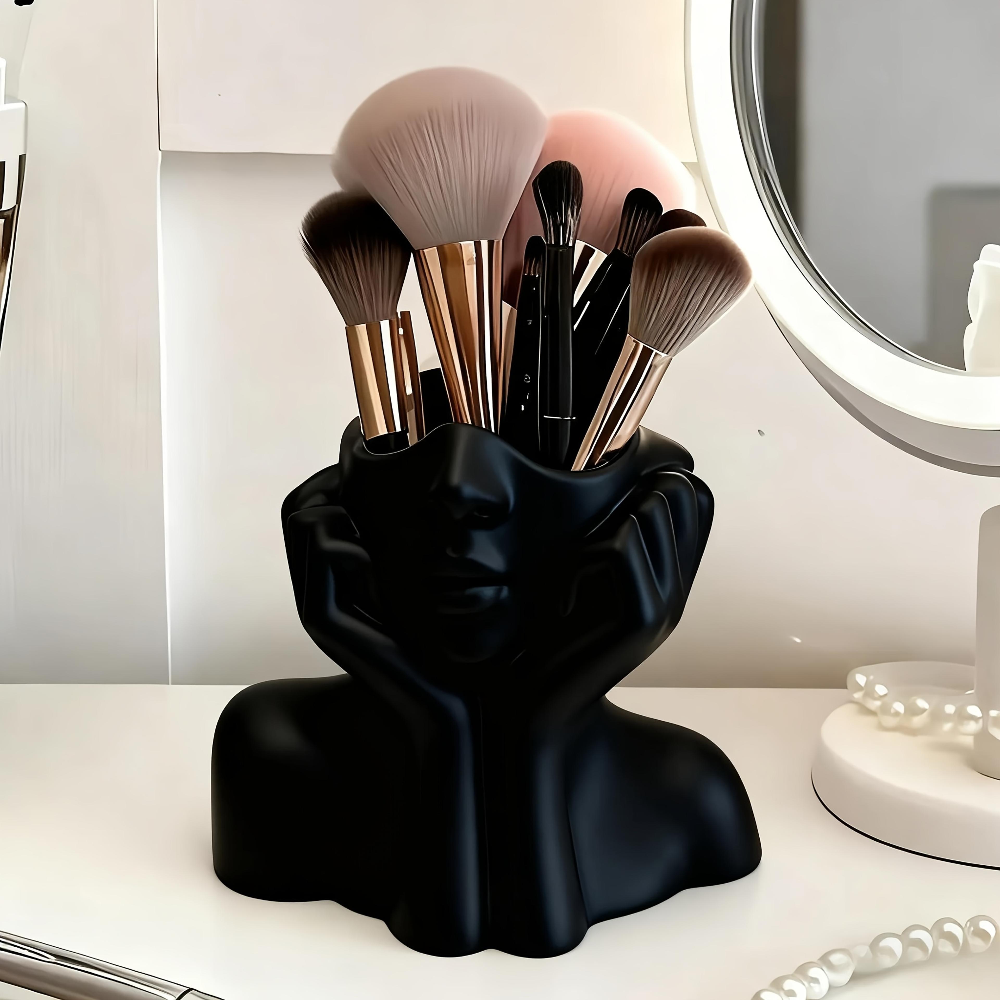 minimalist face makeup brush holder vanity organizer and desk organizer