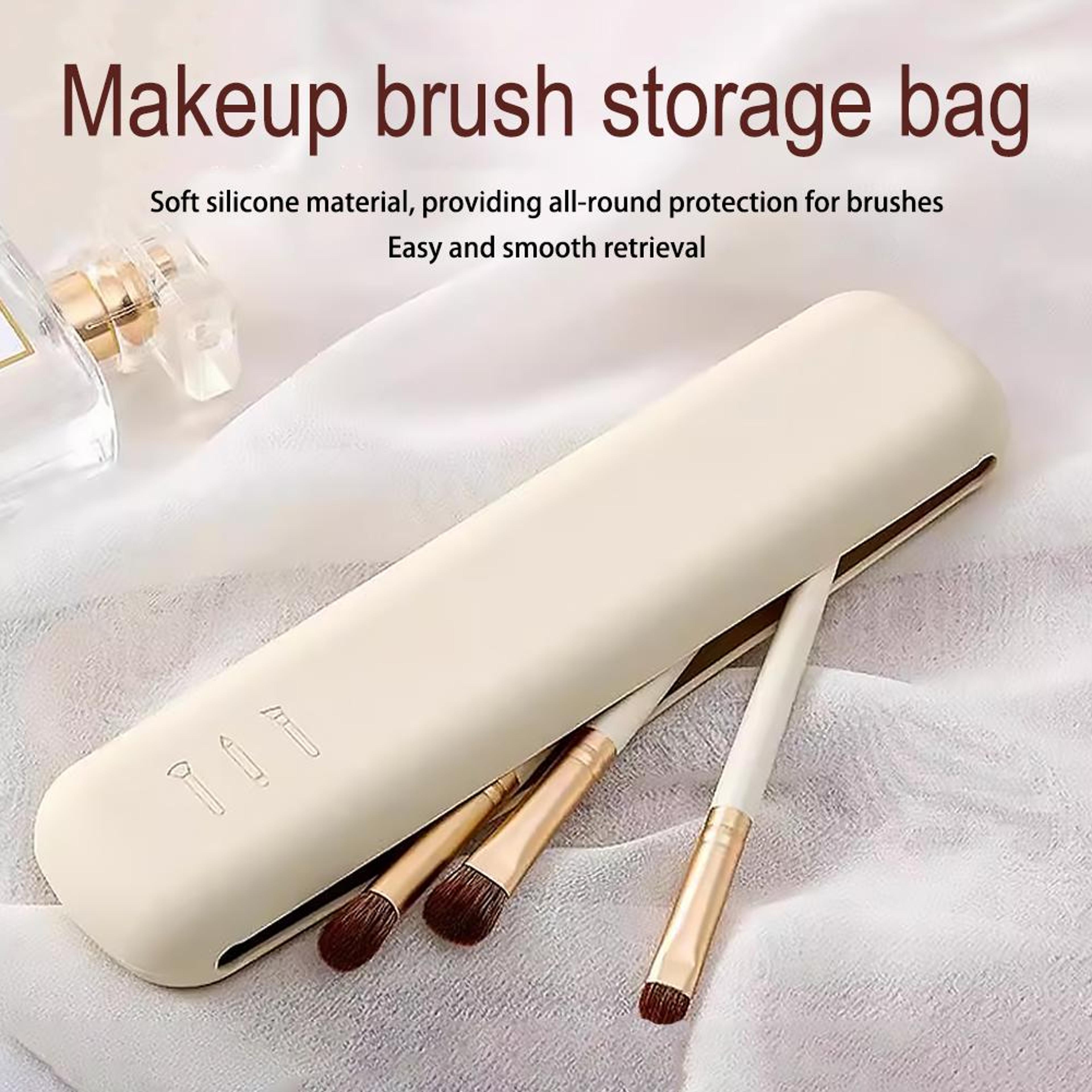 silicone makeup brush holder portable travel makeup brush case