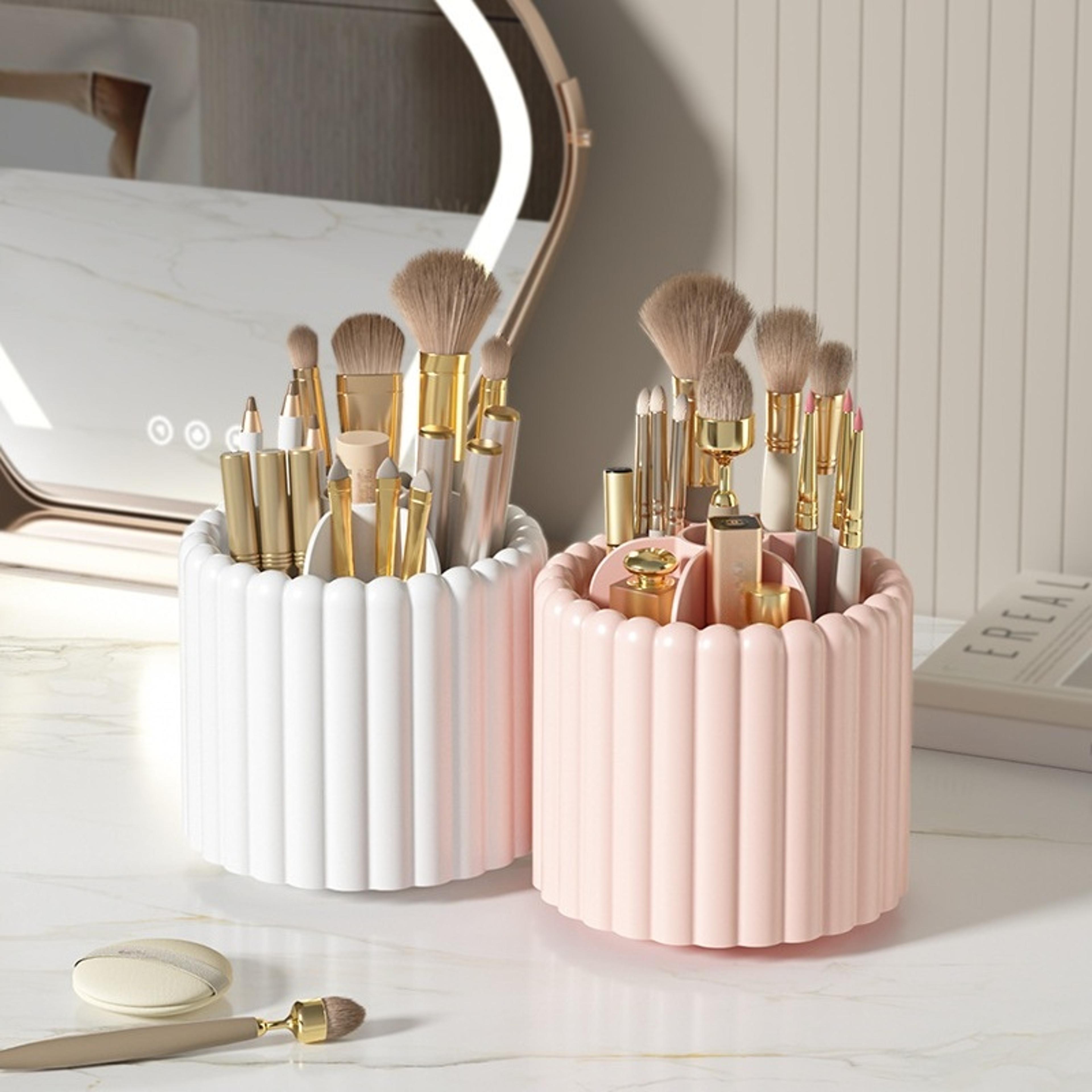 dustproof makeup brush organizer and cosmetic storage box for vanity