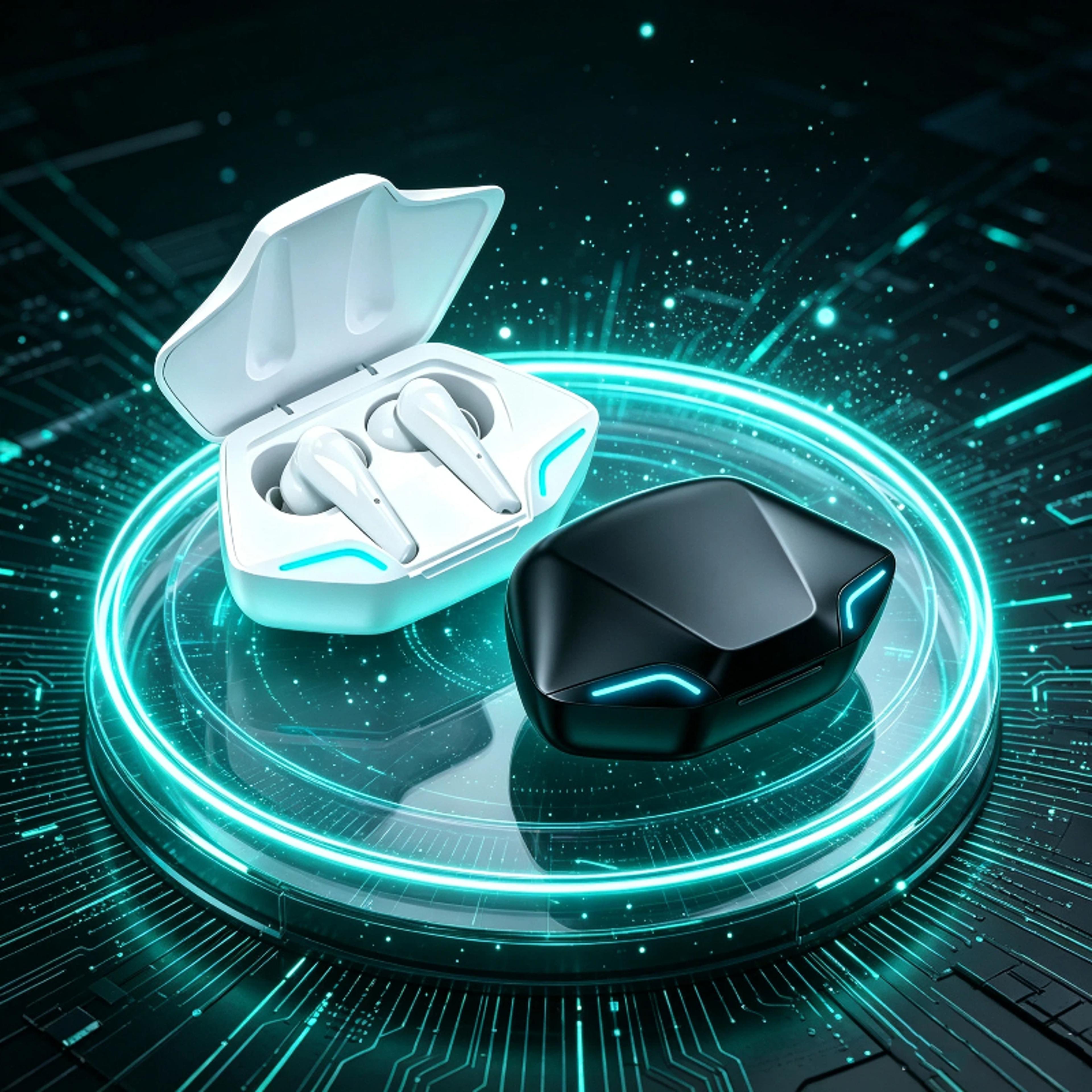 tws wireless bluetooth earbuds with microphone and charging case