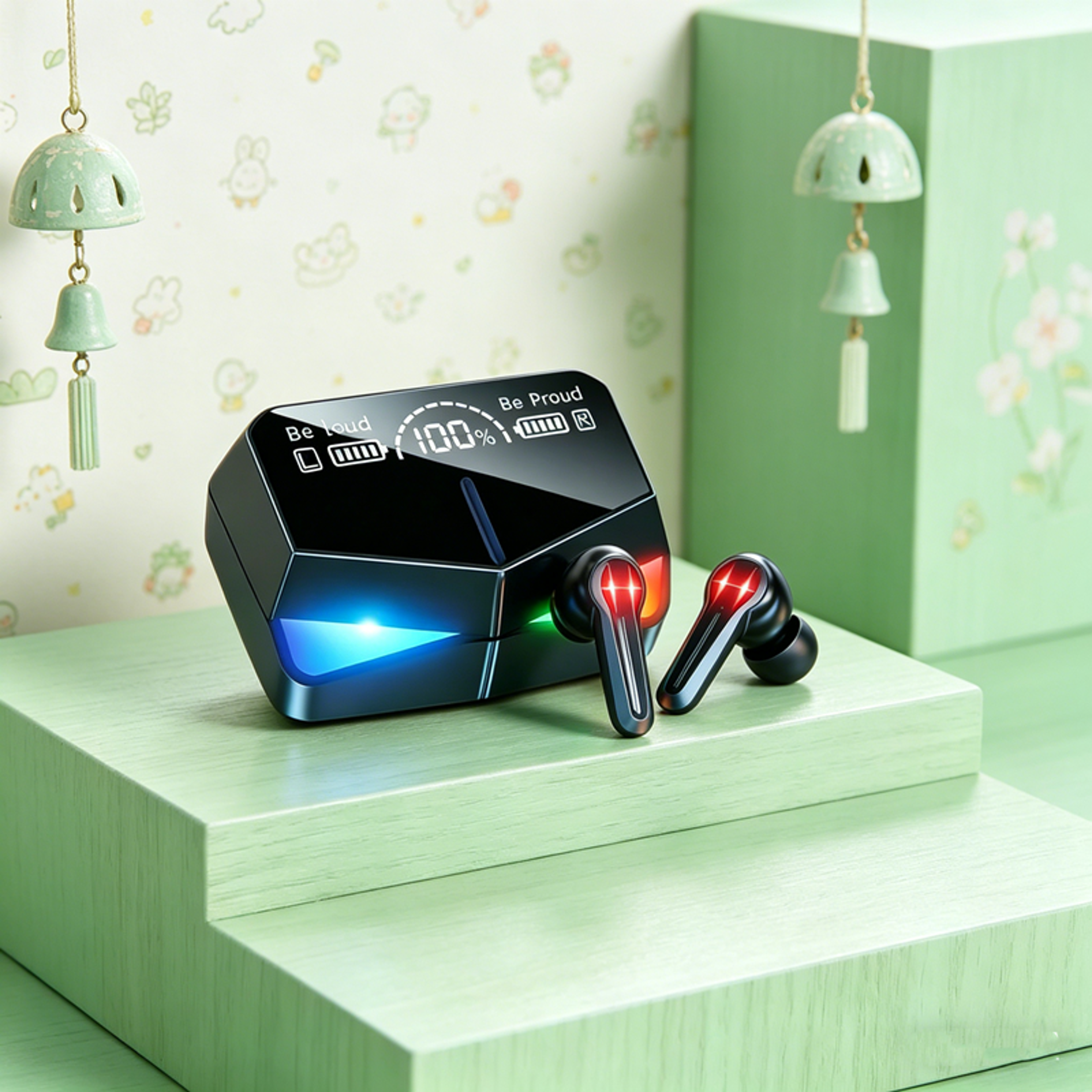 tws wireless earbuds with smart touch control noise cancelling bluetooth headphones