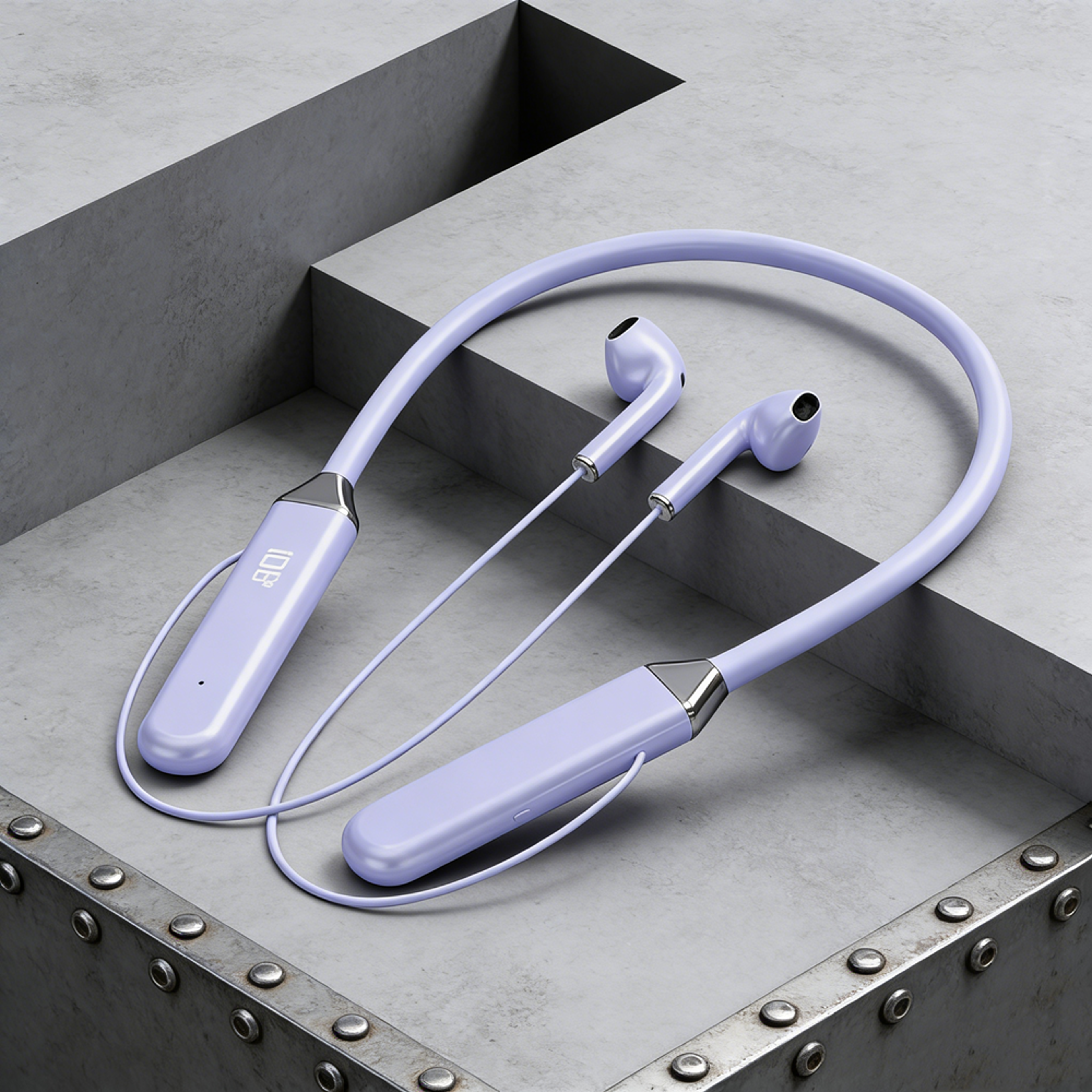 bluetooth wireless neckband earphones with mic and power display for gaming
