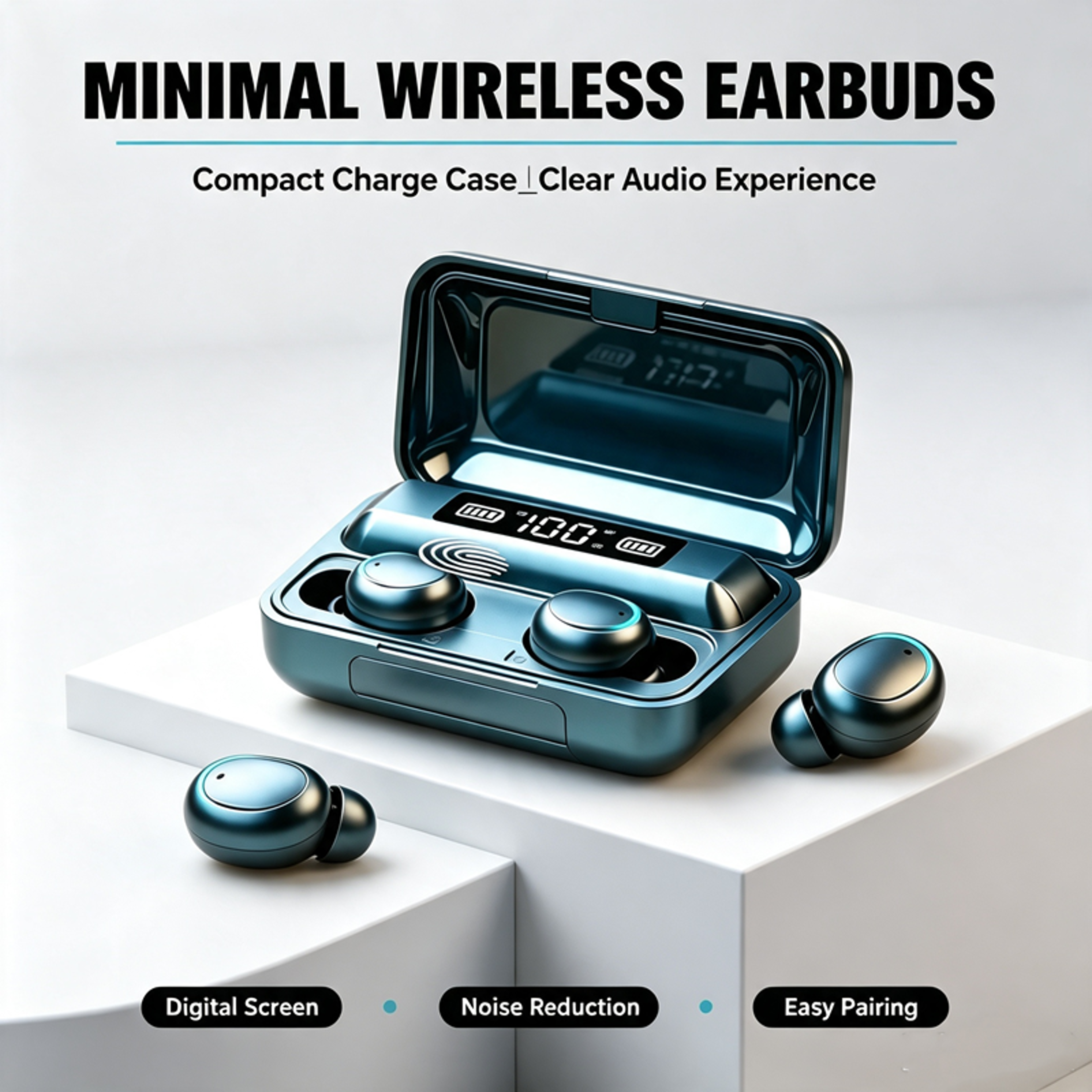 wireless earbuds bluetooth headphones with deep bass touch control