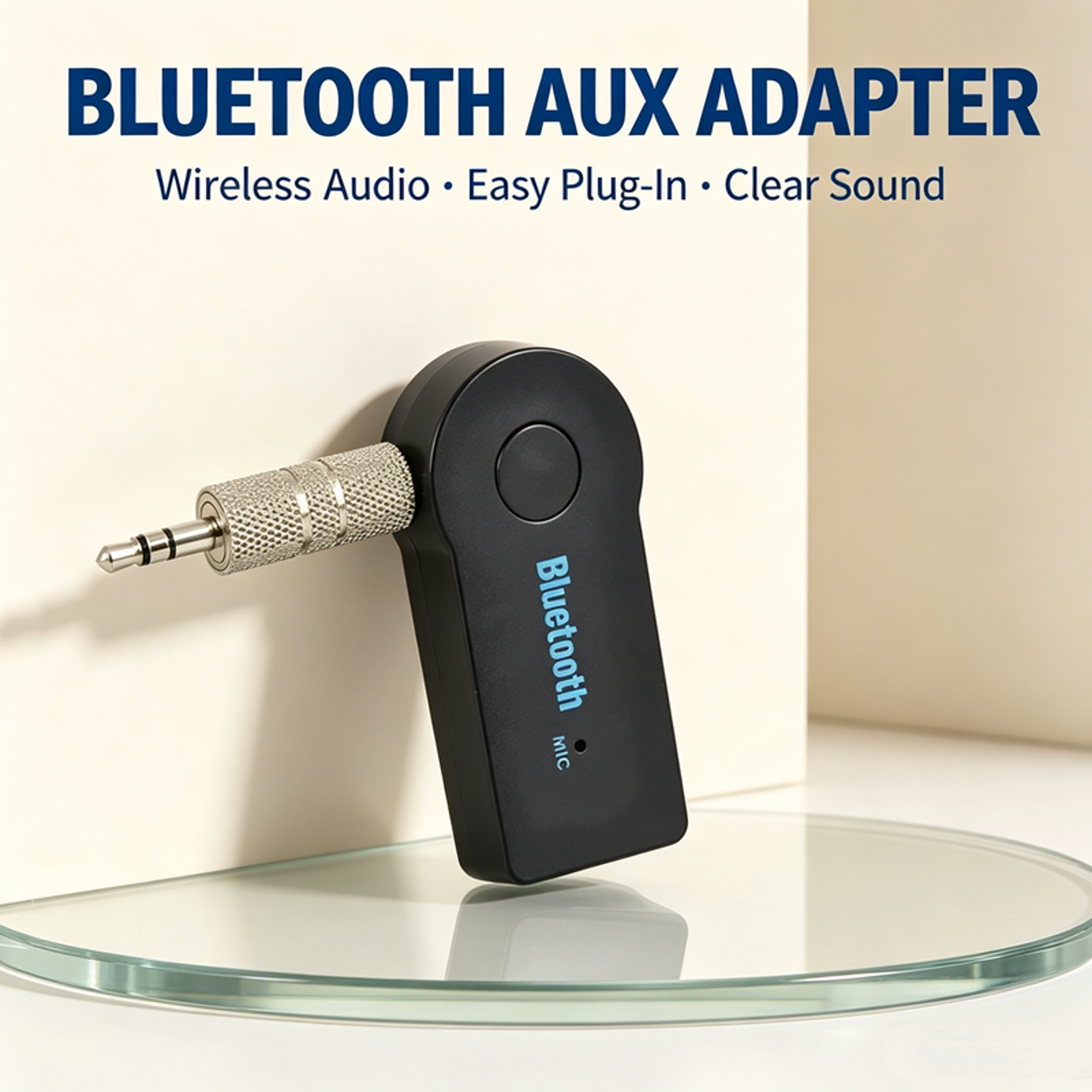 bluetooth aux car receiver wireless audio adapter with hands free calling