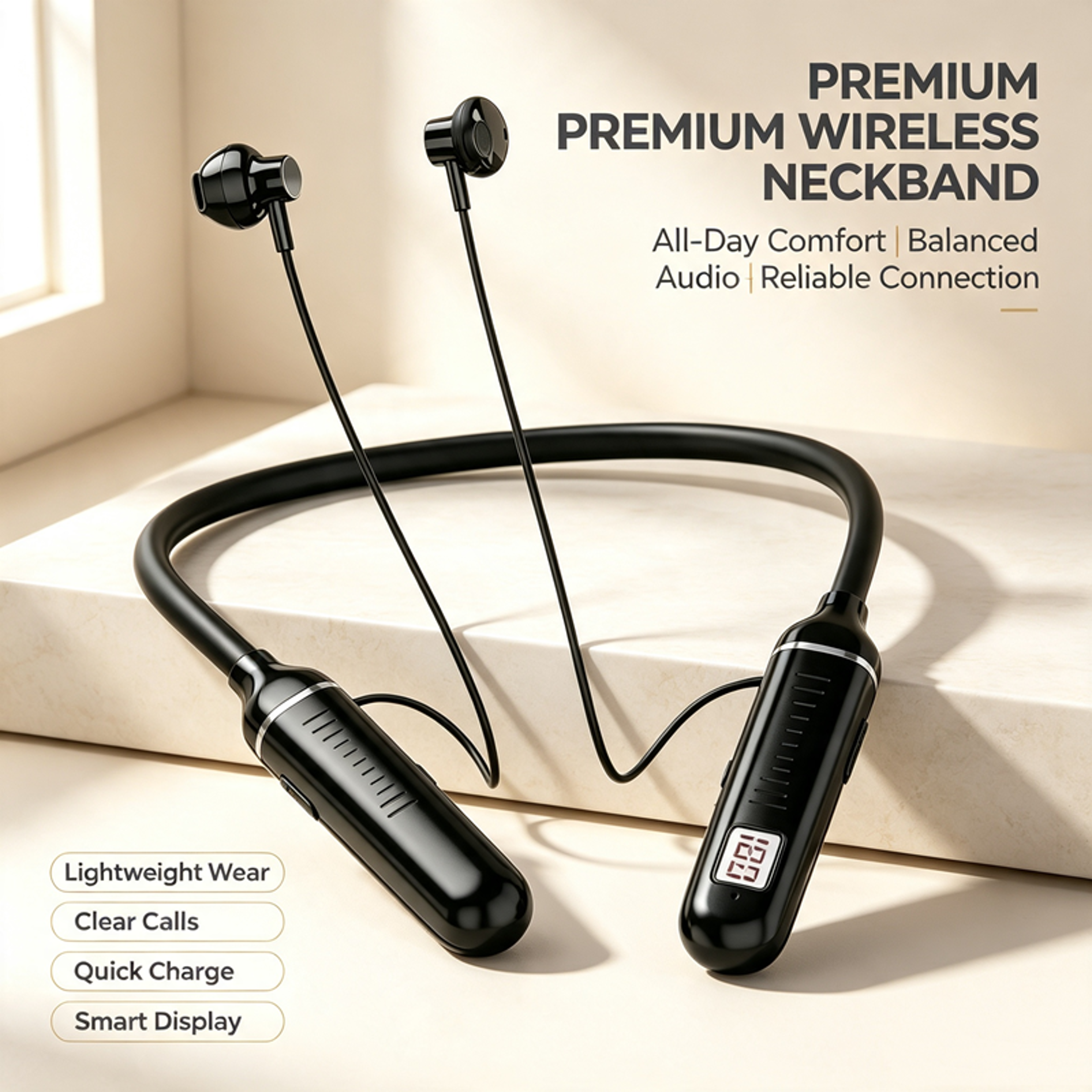 bluetooth neckband headphones magnetic wireless sports earbuds with mic
