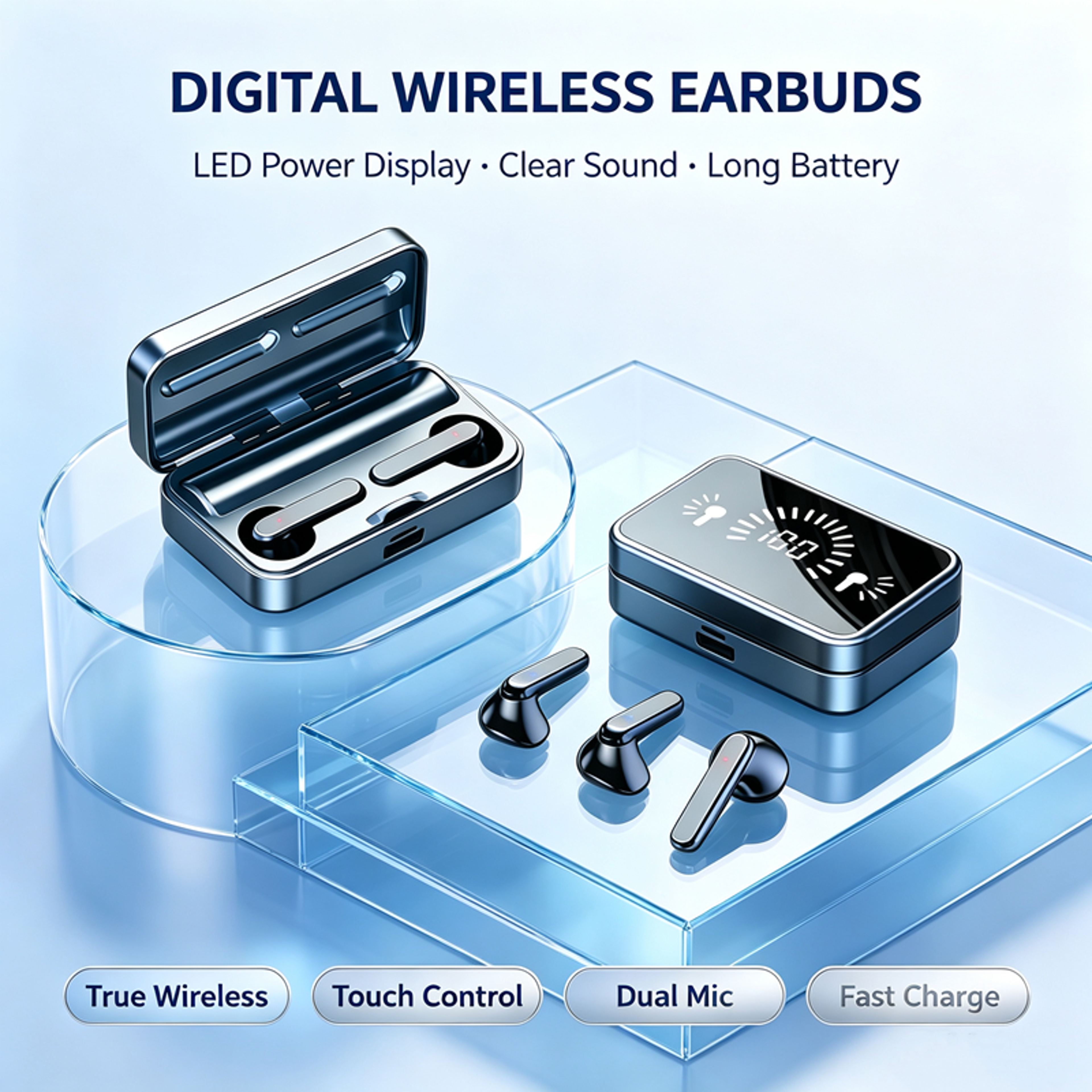 bluetooth wireless earbuds hifi sports gaming earphones