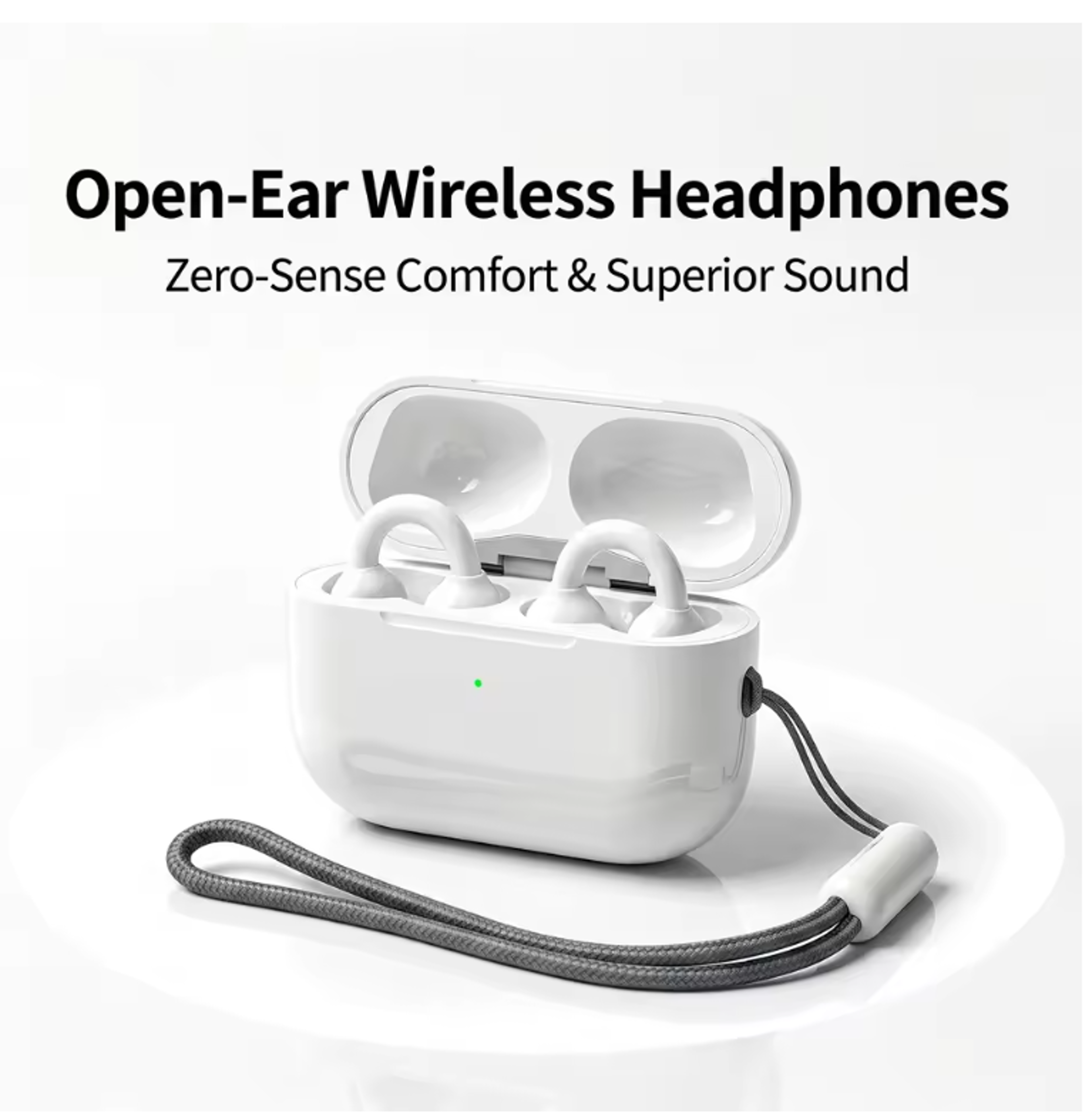 open ear bluetooth earbuds with digital display sports wireless headphones