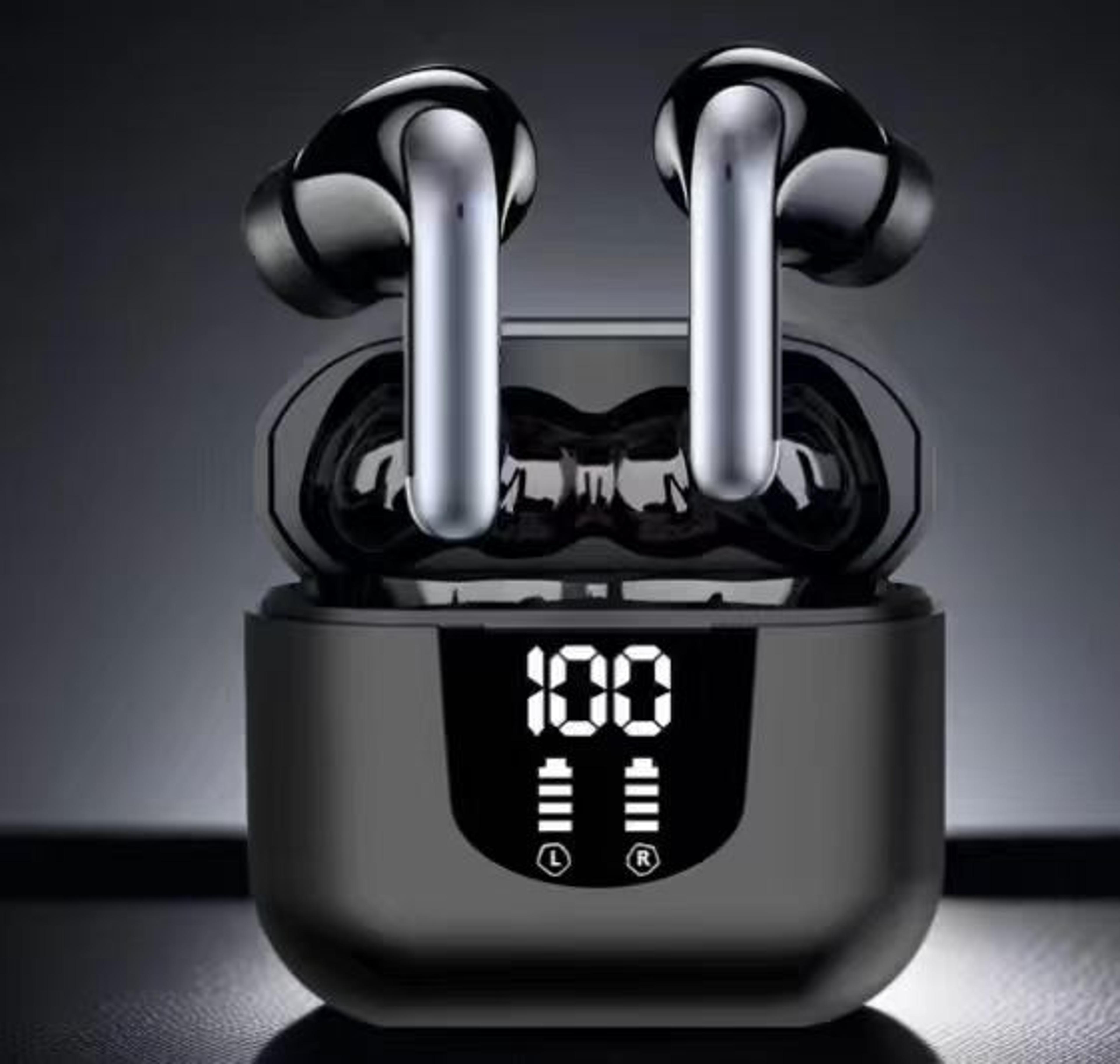 true wireless bluetooth earbuds with led power display and low latency stereo