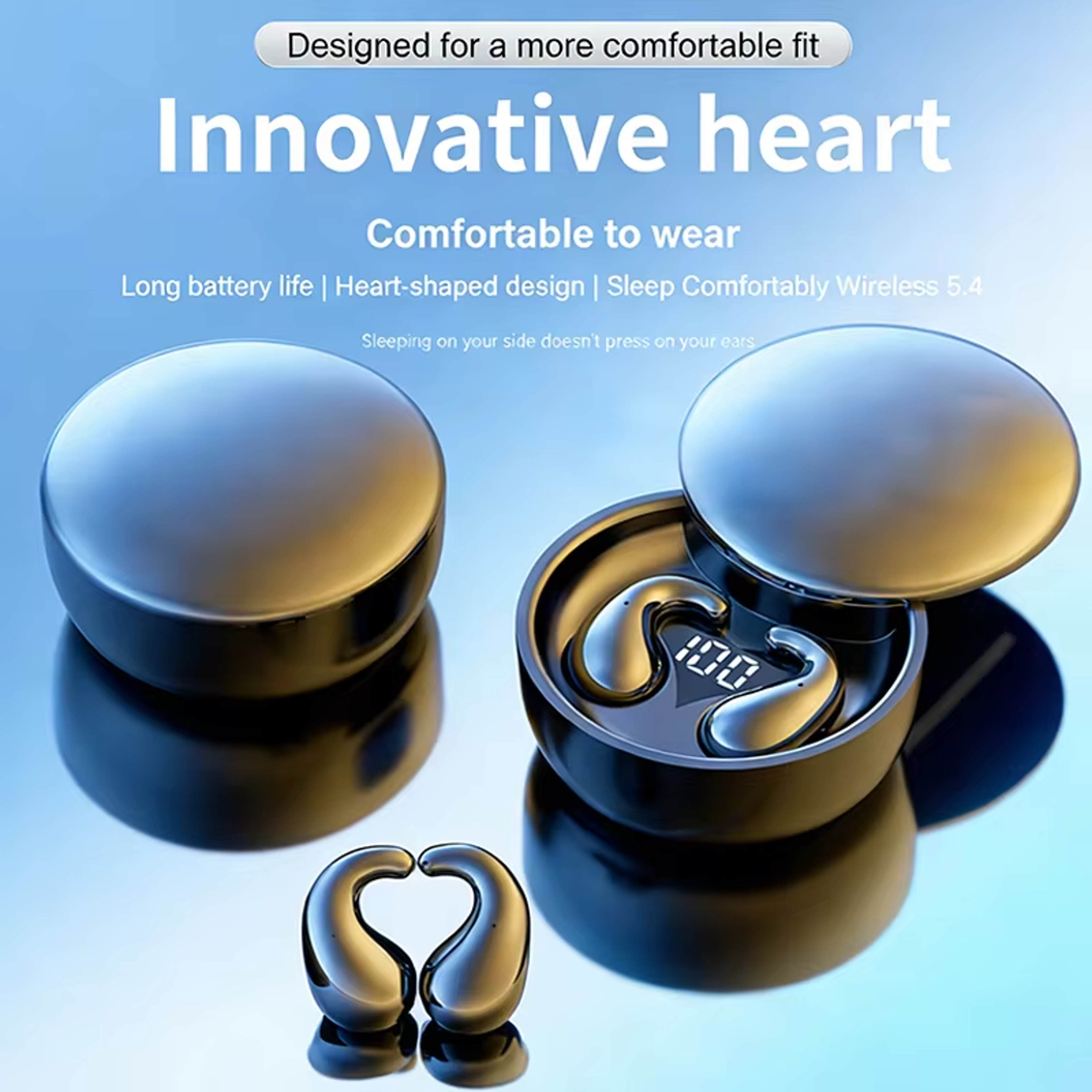 comfortfit sleep earbuds bluetooth wireless earphones with touch control