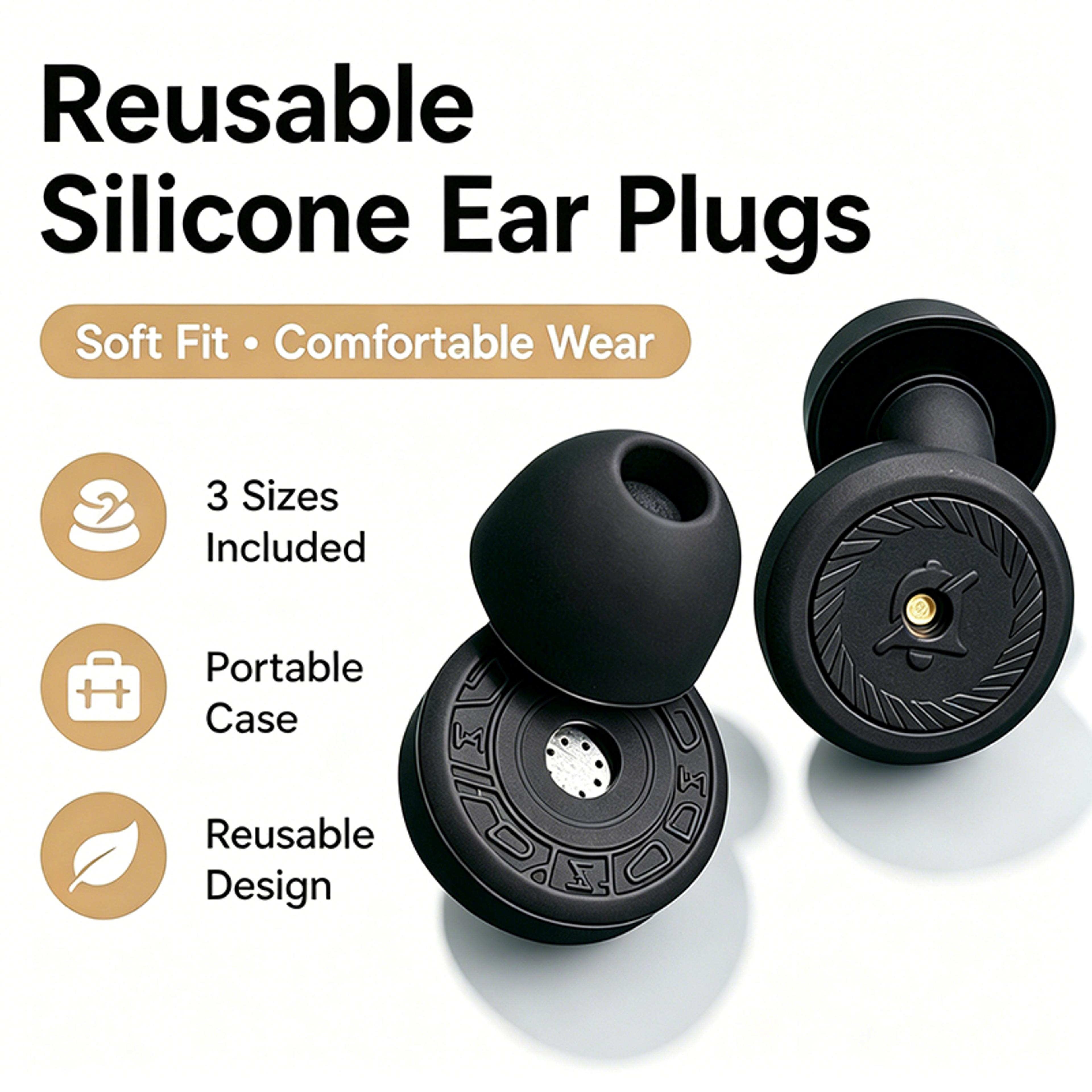 reusable silicone earplugs for sleeping swimming and noise reduction