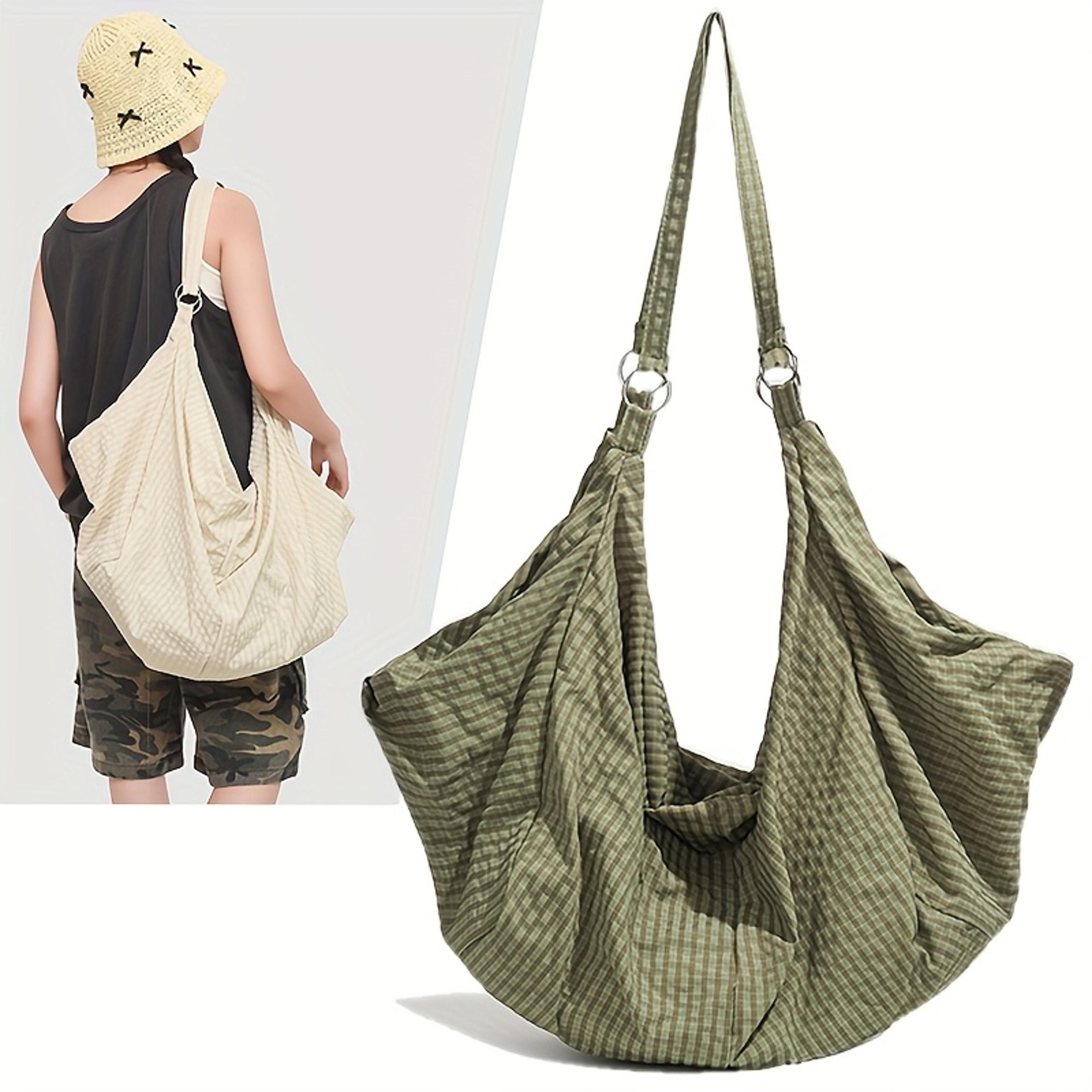 oversized nylon hobo bag large capacity crossbody tote for women