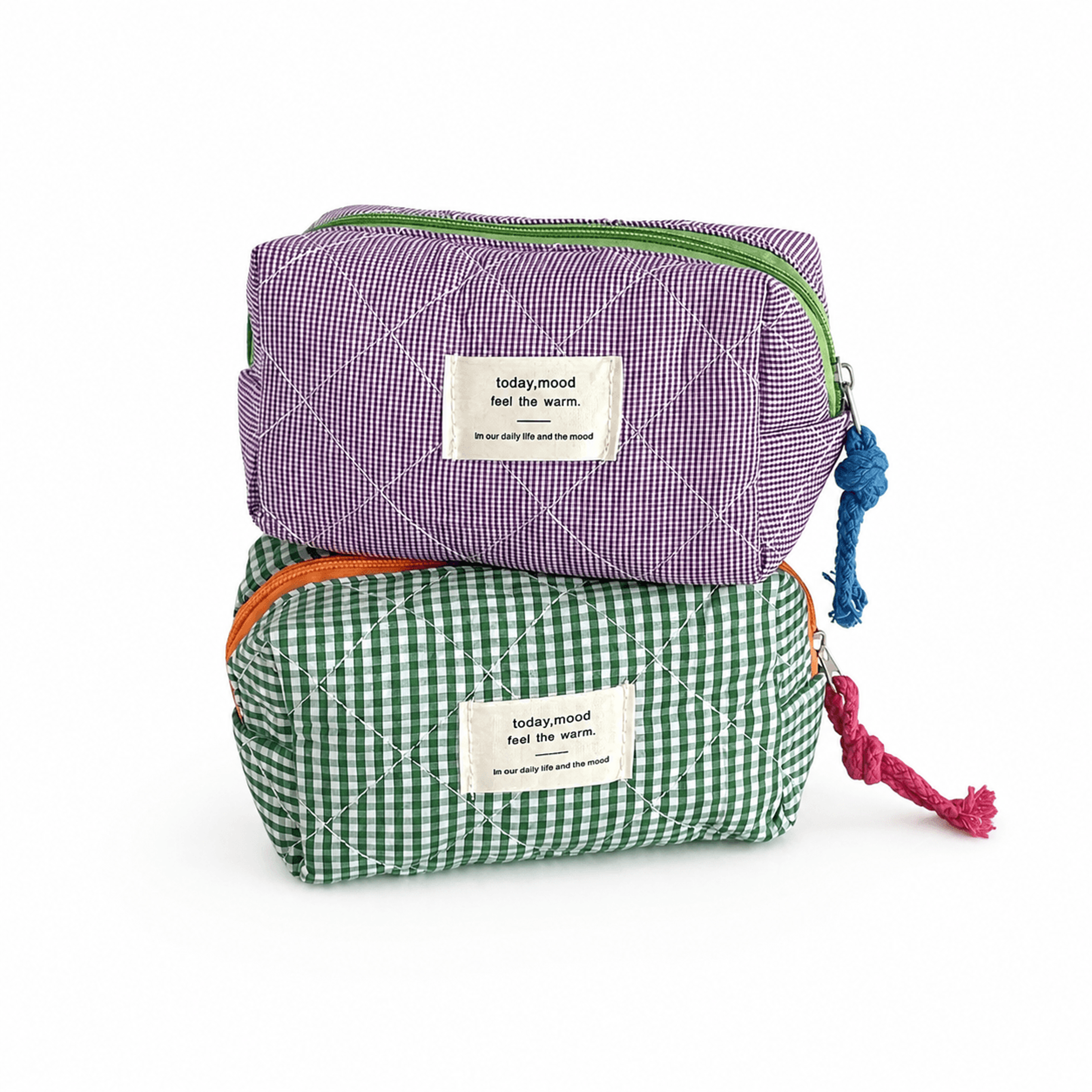 retro checkered travel makeup bag large capacity cosmetic organizer