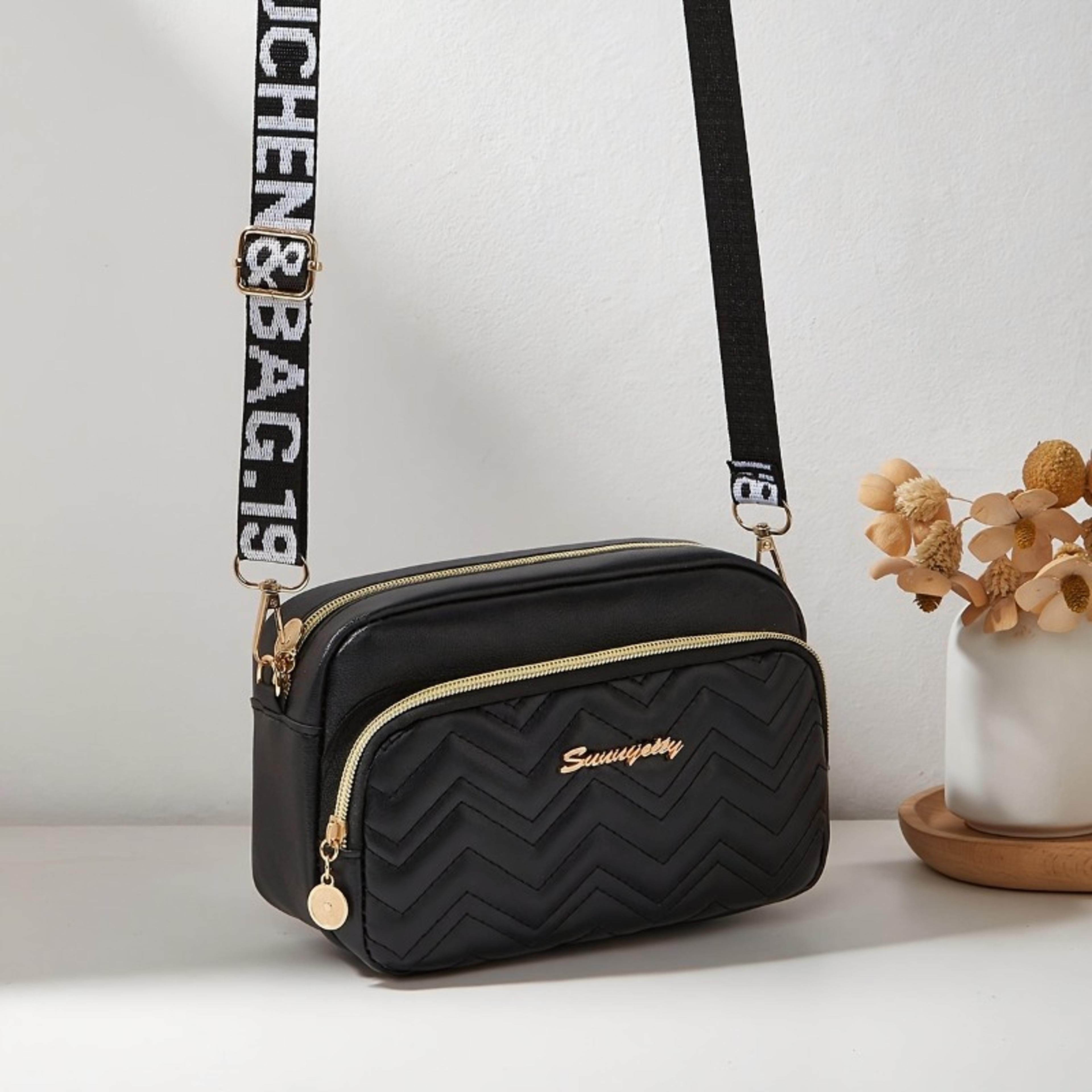 lightweight beige quilted crossbody bag for women with wide strap camera bag purse