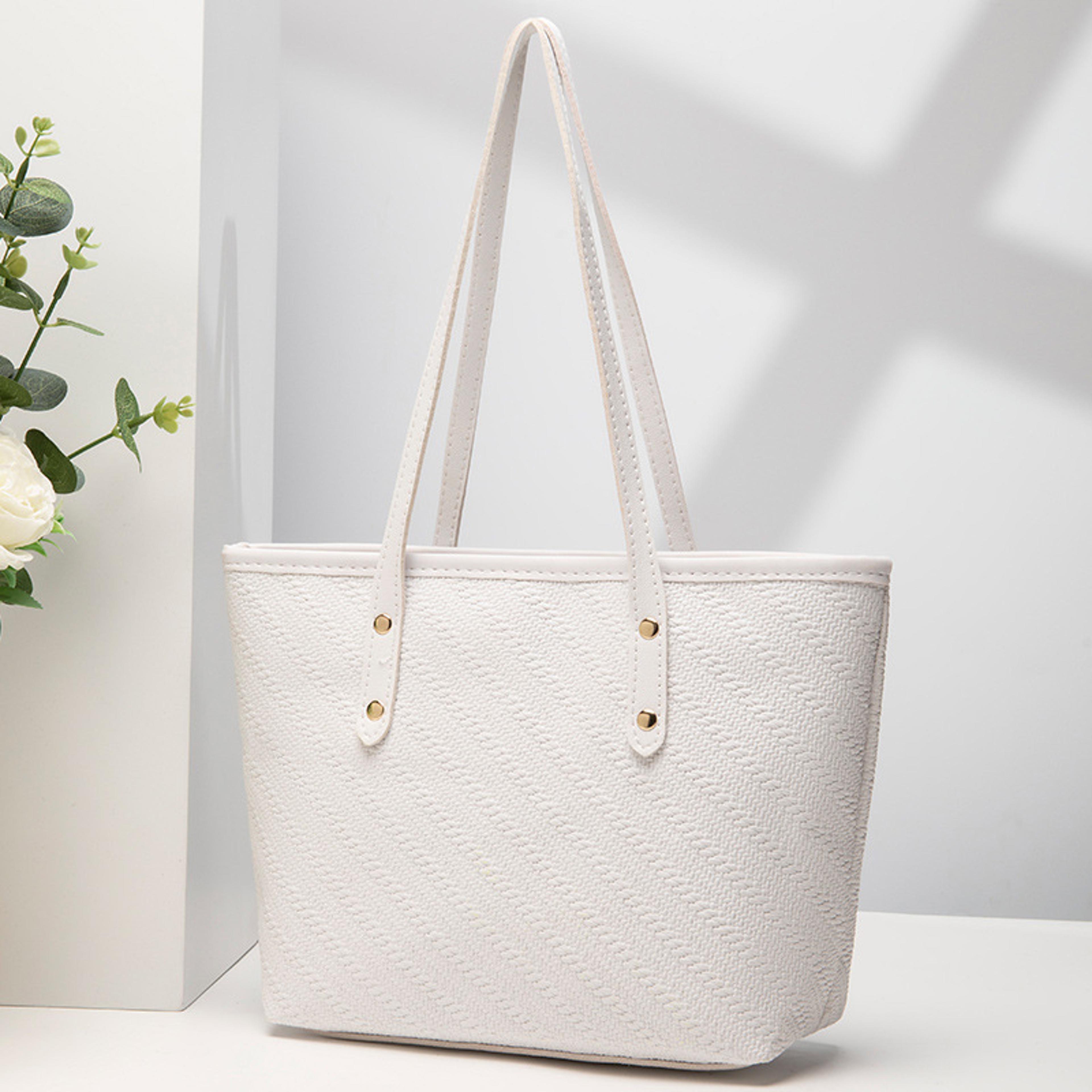 vintage geometric large capacity tote bag for women
