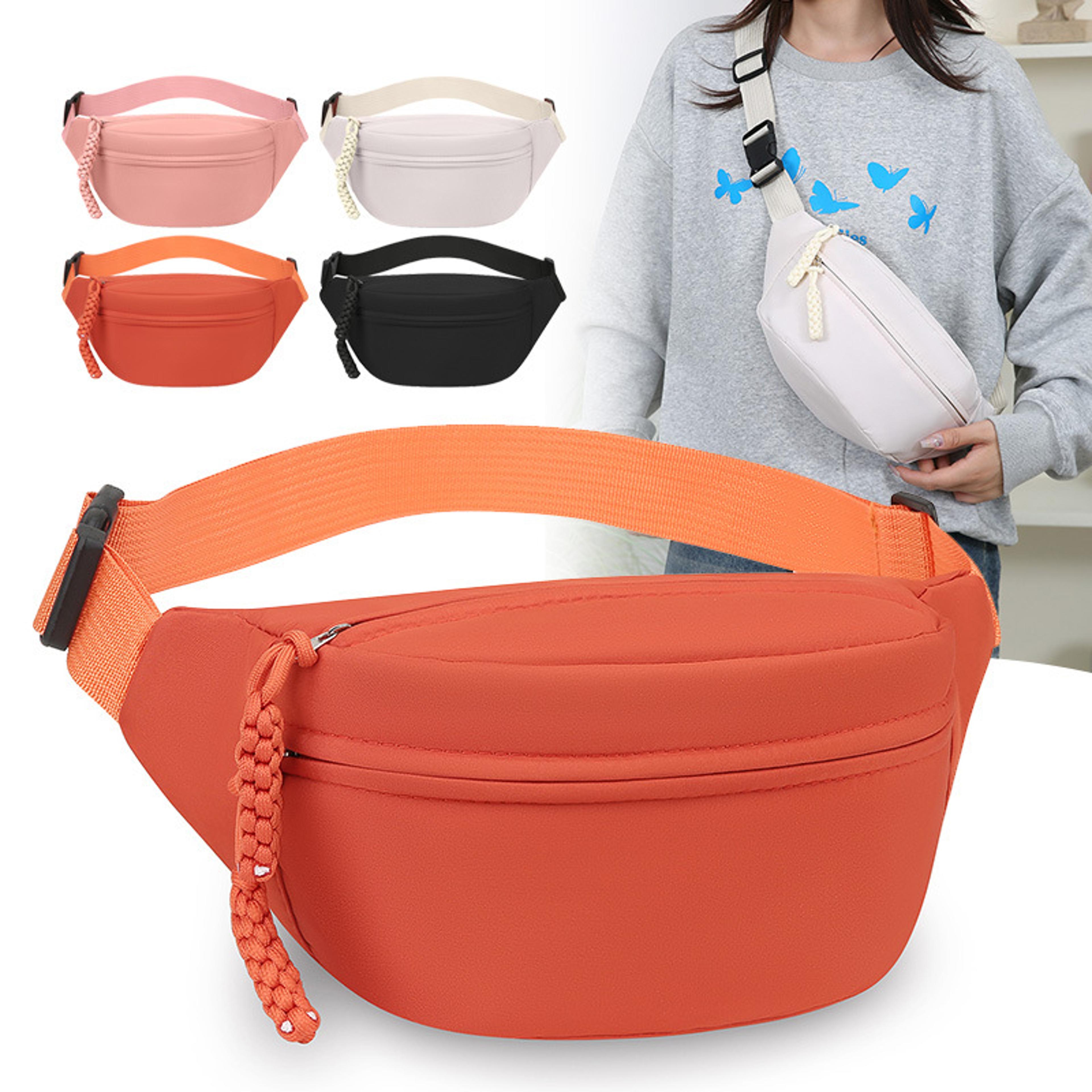 braided nylon fanny pack adjustable belt bag for everyday carry