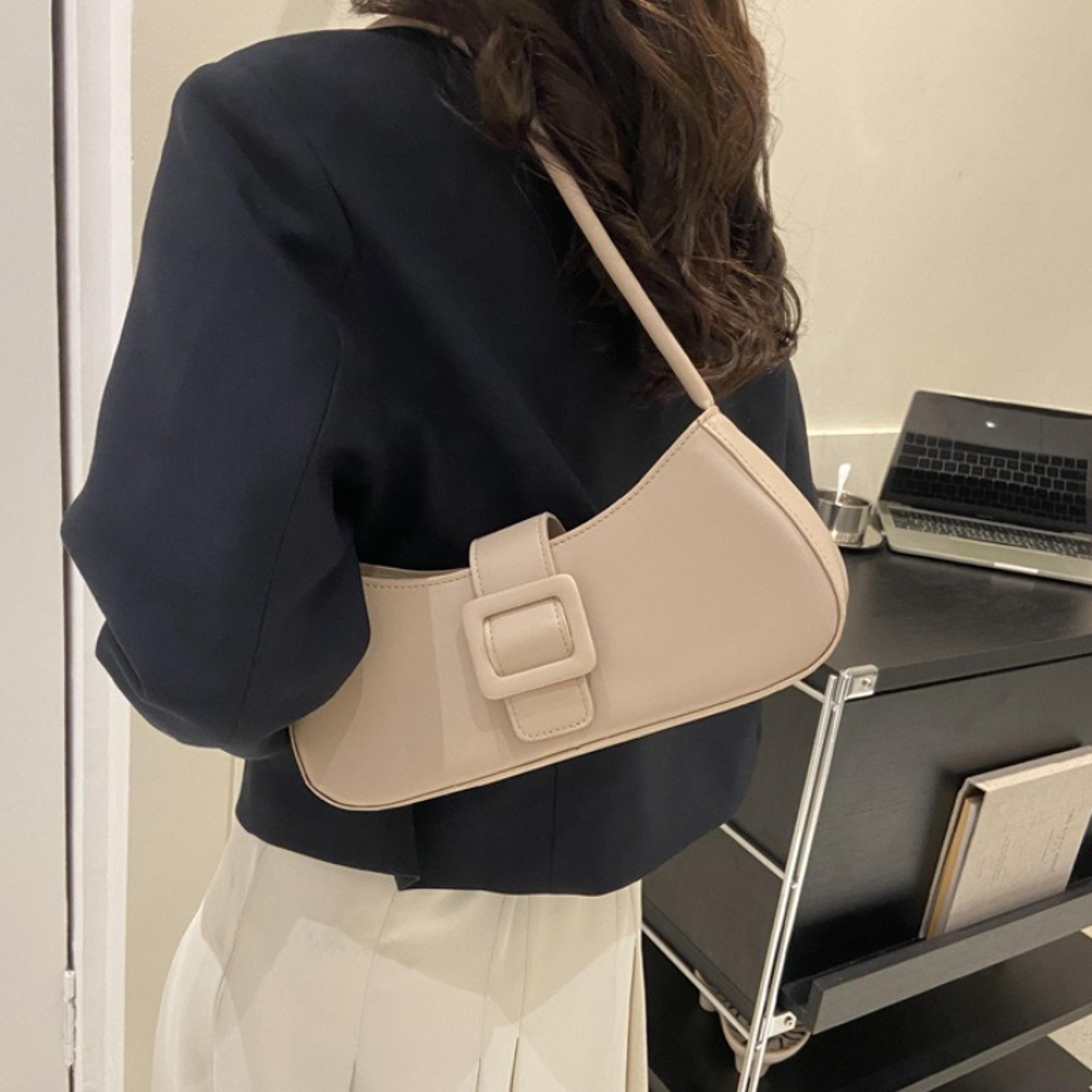 minimalist womens hobo bag soft faux leather underarm shoulder purse