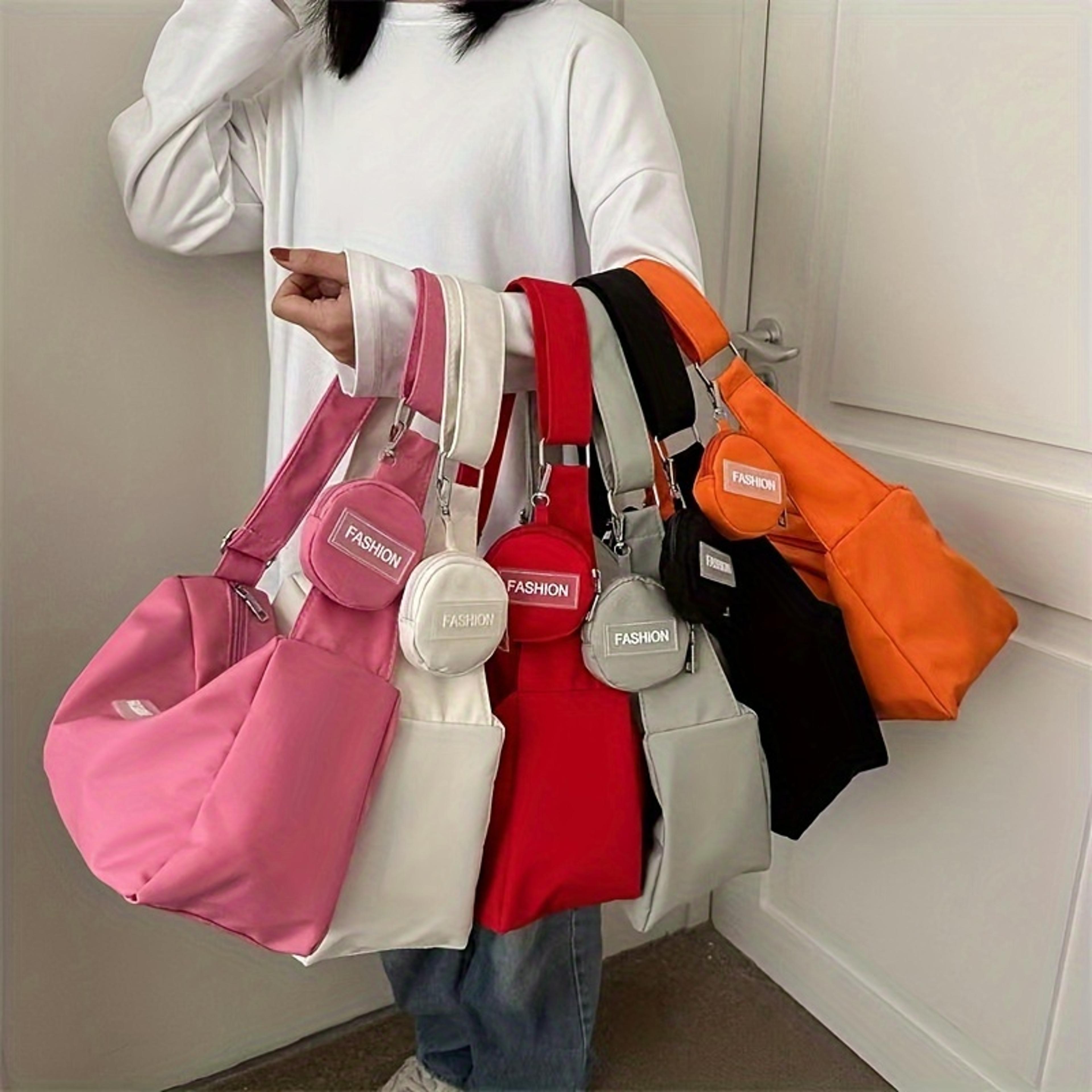 womens nylon crossbody tote bag lightweight adjustable travel shoulder purse